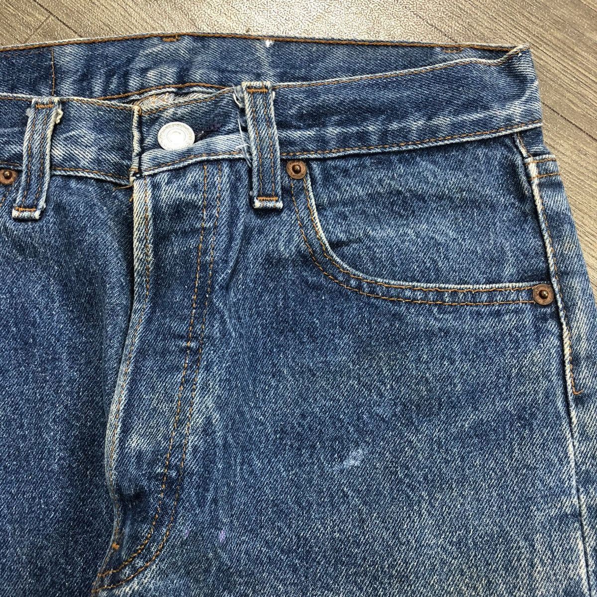 Levi's × Levi's Vintage Clothing 🇺🇸70’s Vintage Levis 501 29x32 Straight Leg Distressed Jeans Size US 29 - 10 Thumbnail