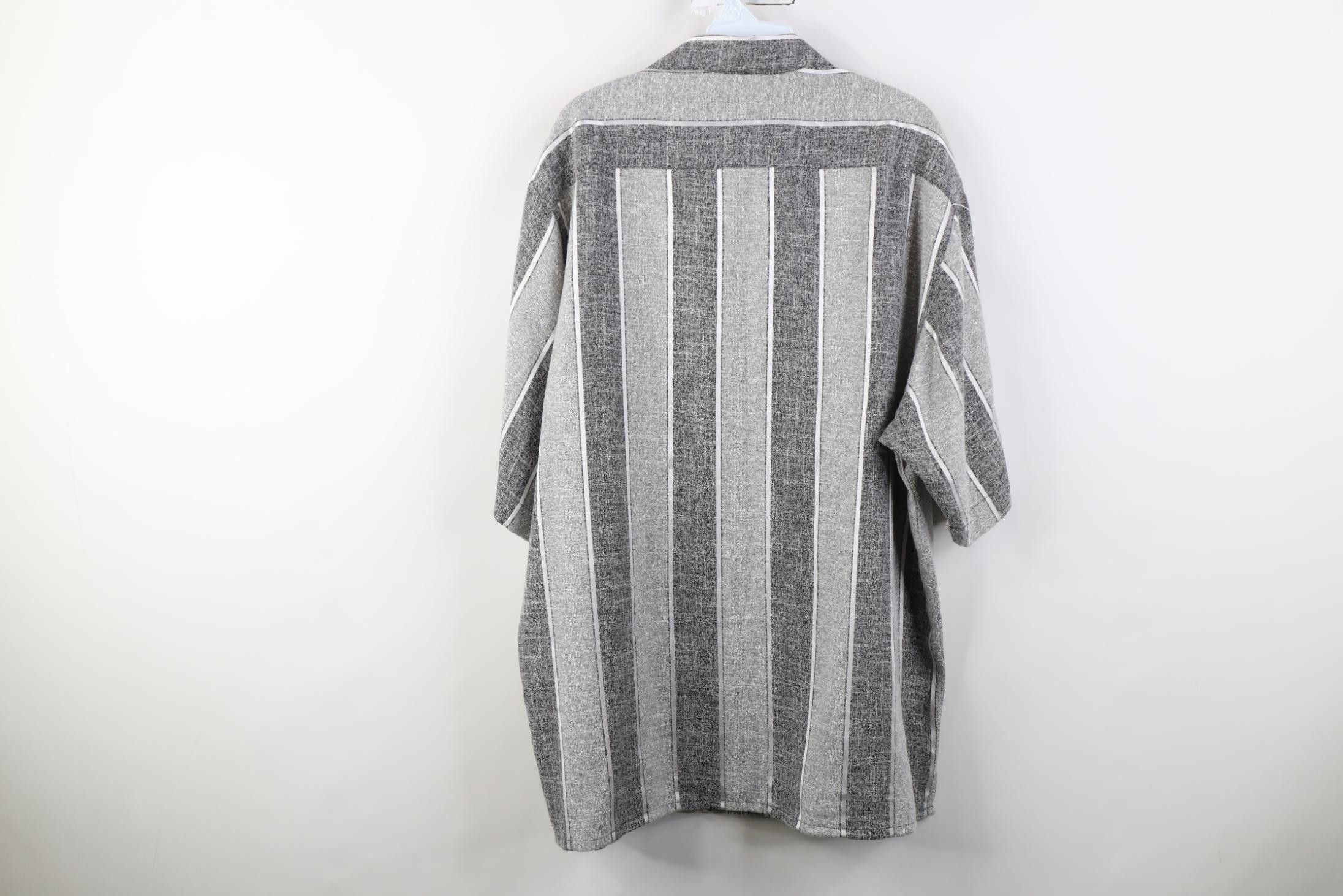 Vintage Vintage 90s Y2K Rockabilly Knit Short Sleeve Button Shirt Size US L / EU 52-54 / 3 - 10 Thumbnail