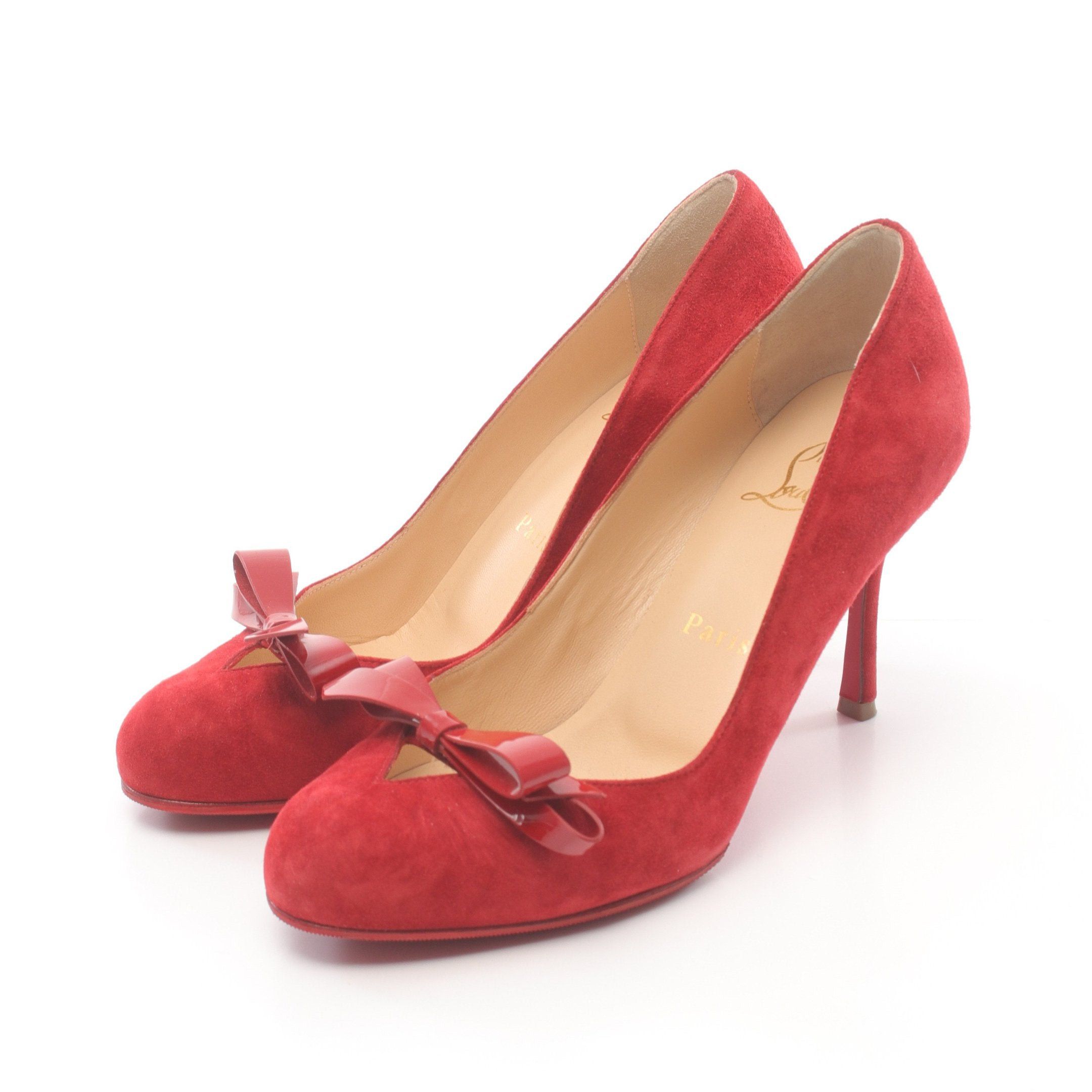Christian Louboutin Christian Louboutin Pumps Ribbon Suede Red Size ONE SIZE - 1 Thumbnail