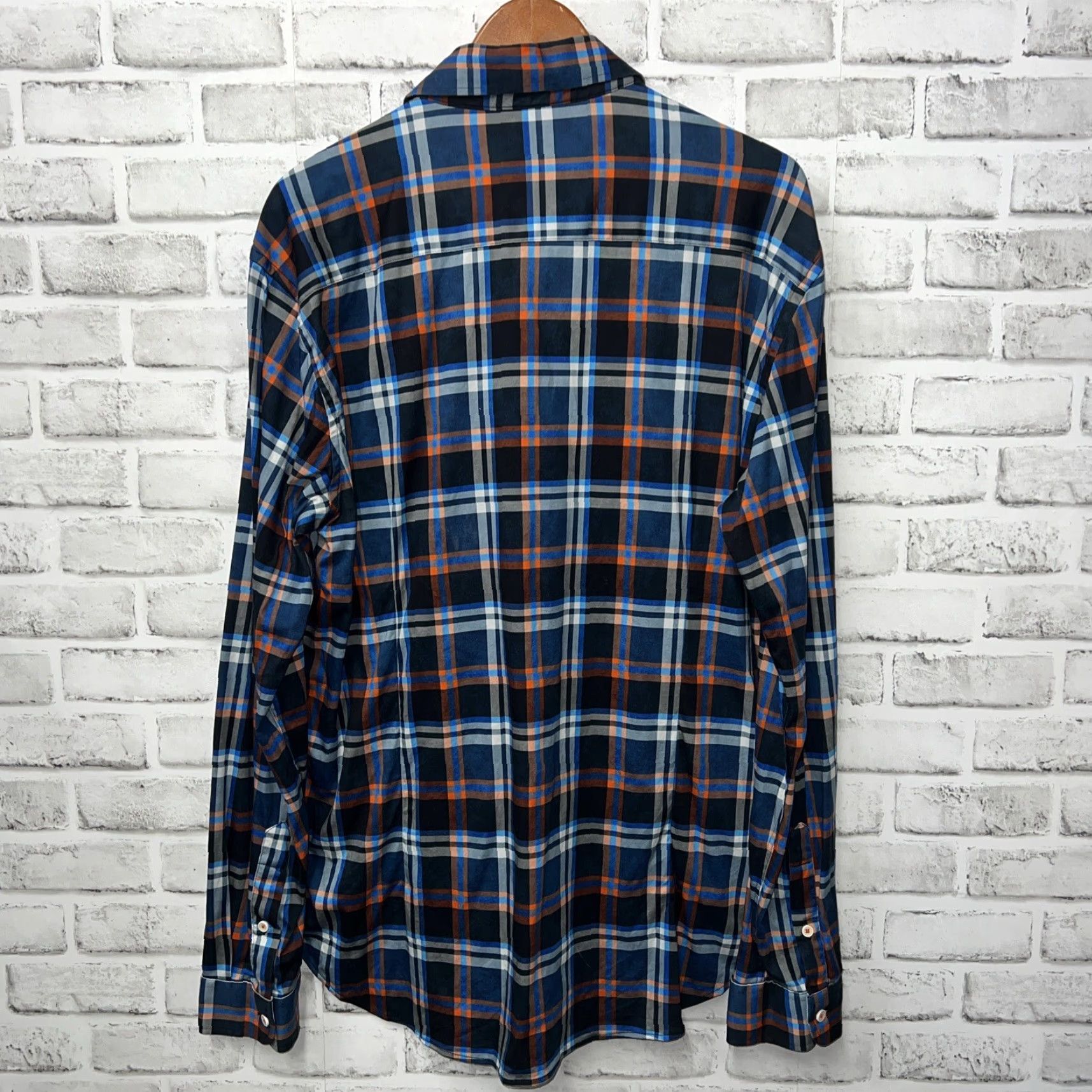 Vintage ButterCloth Blue Plaid Button-Up Shirt Mens XL Size Long Sleeve Size US XL / EU 56 / 4 - 4 Thumbnail