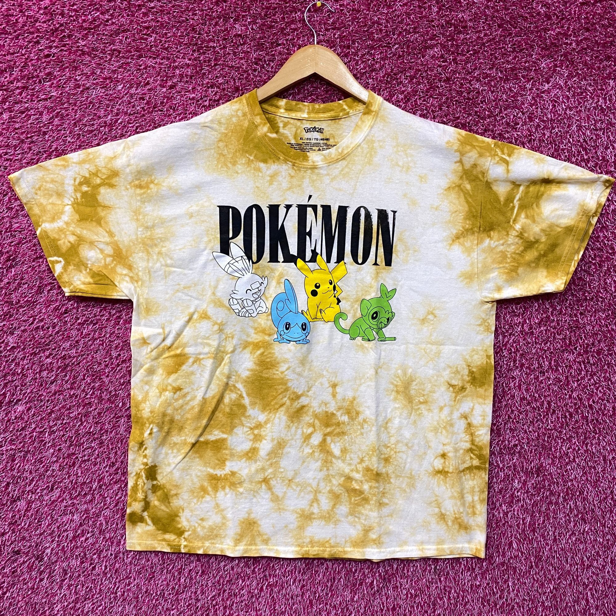 Pokemon Pokemon Pikachu Grookey Scorbunny Sobble Gold Yellow Tie-Dye Size US XL / EU 56 / 4 - 1 Thumbnail