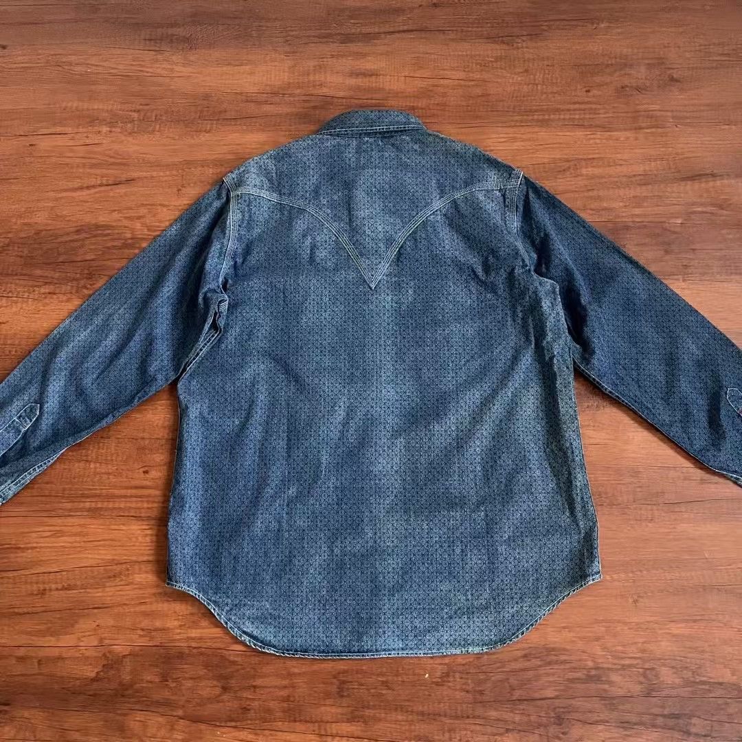 Ralph Lauren Western Cowboy Printed Shirt Size 40L - 2 Thumbnail