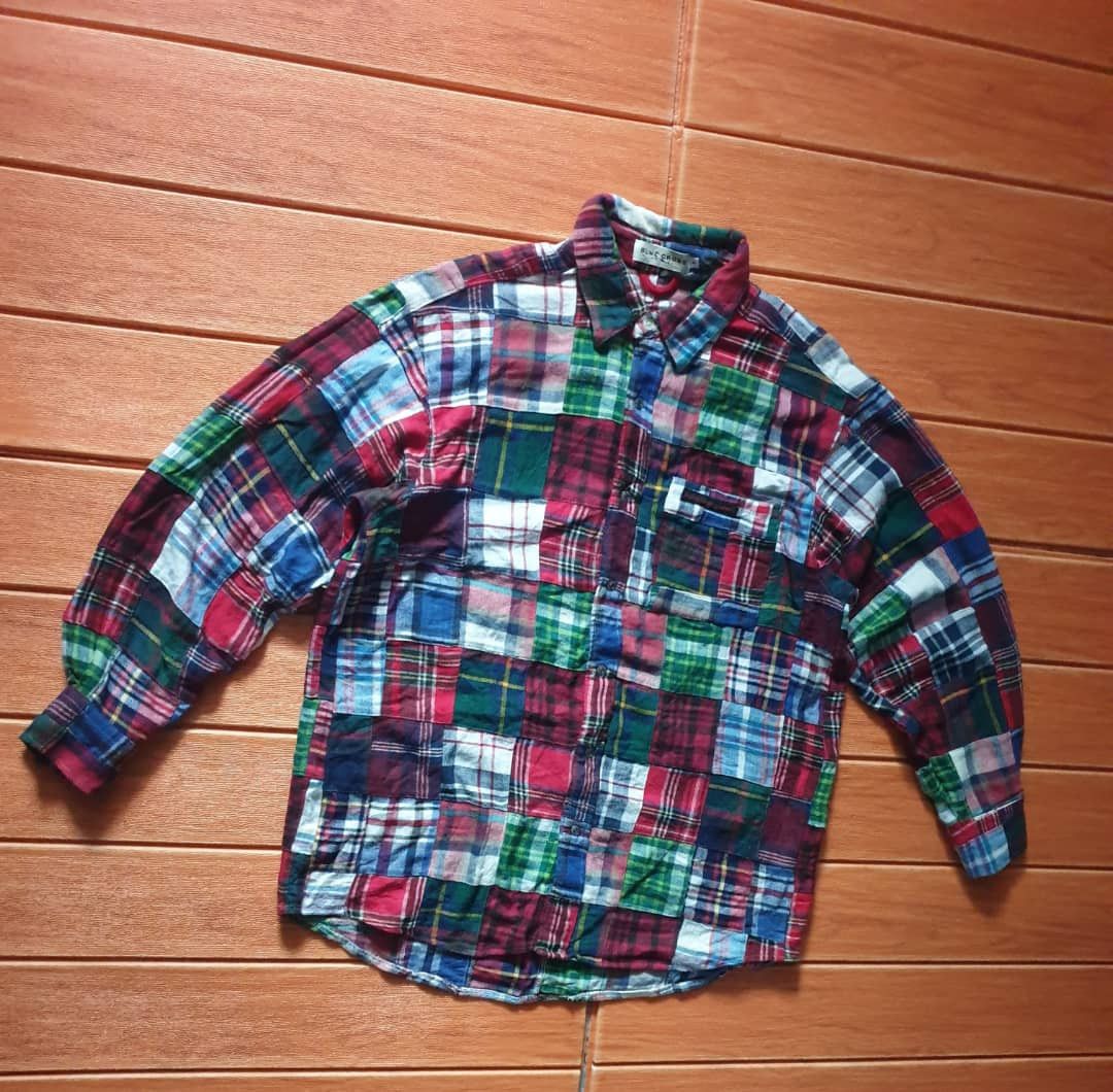 Japanese Brand 💥 Blue Cross Patchwork Japanese brand Shirt Size US L / EU 52-54 / 3 - 7 Thumbnail