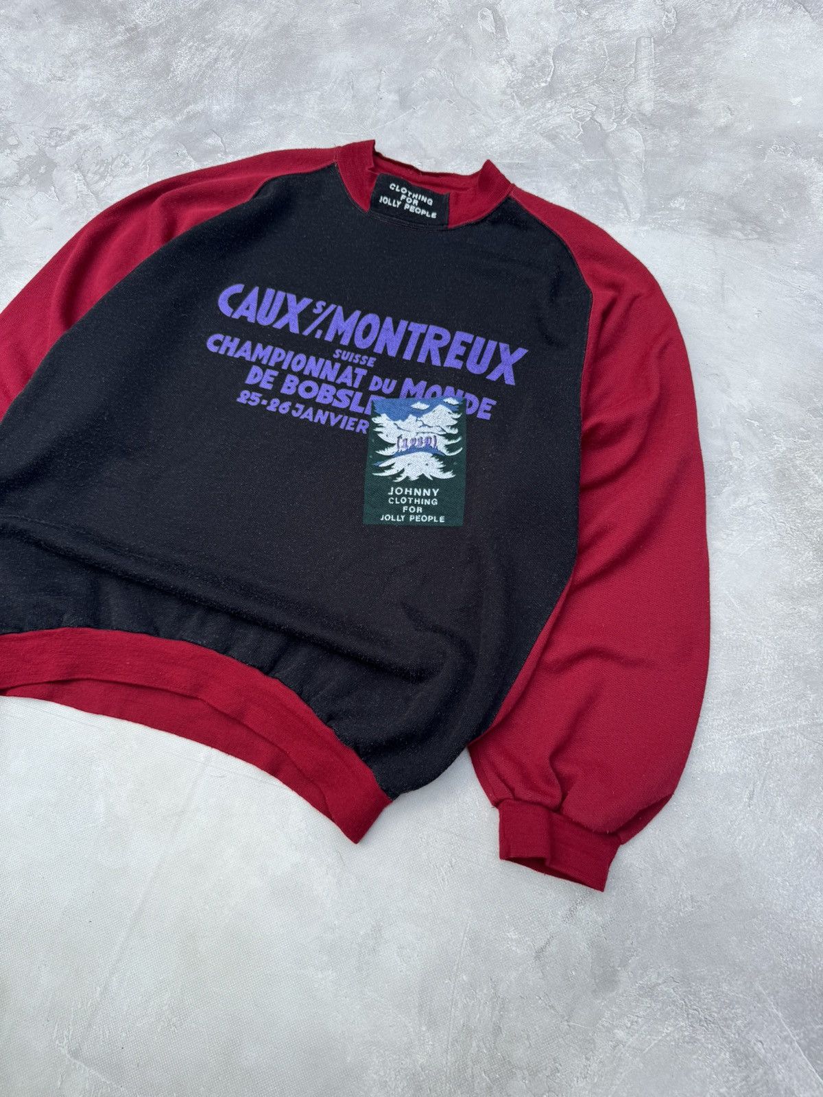 Vintage Vintage 80s Caux Montreux Italy Made Y2k Baggy Sweatshirt Size US XL / EU 56 / 4 - 2 Thumbnail
