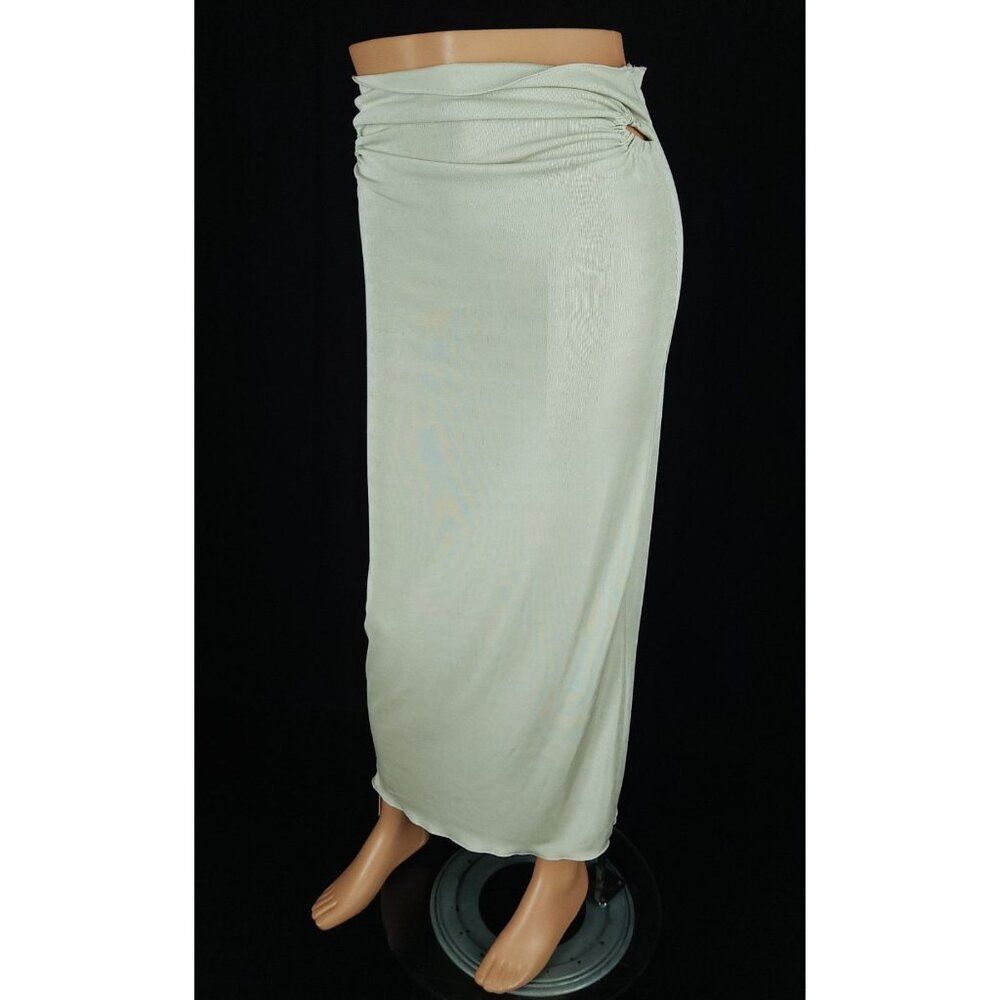 TYRELL Tyrell Stretch Jersey Maxi Skirt Size XL Green SSENSE Size 38" / US 16 / IT 52 - 3 Thumbnail