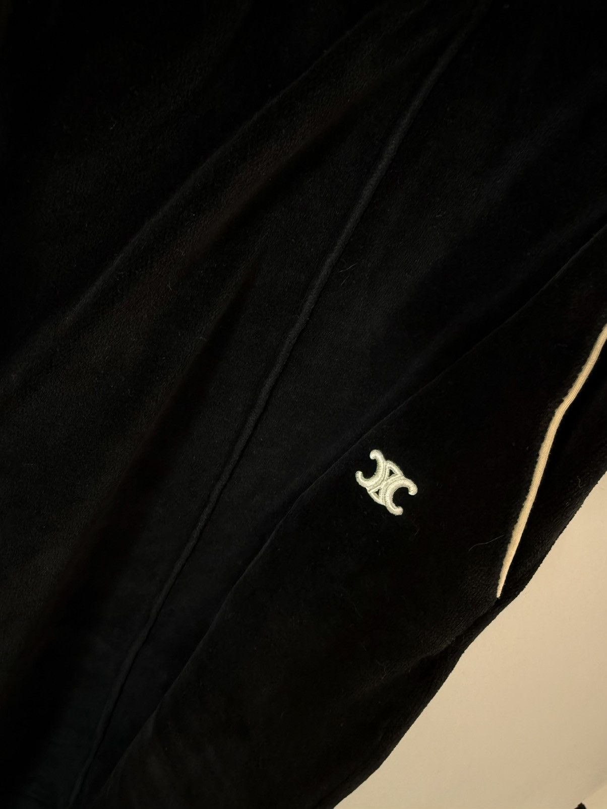 Celine Celine Velour Track Pants - Black - XL Size US 32 / EU 48 - 4 Thumbnail