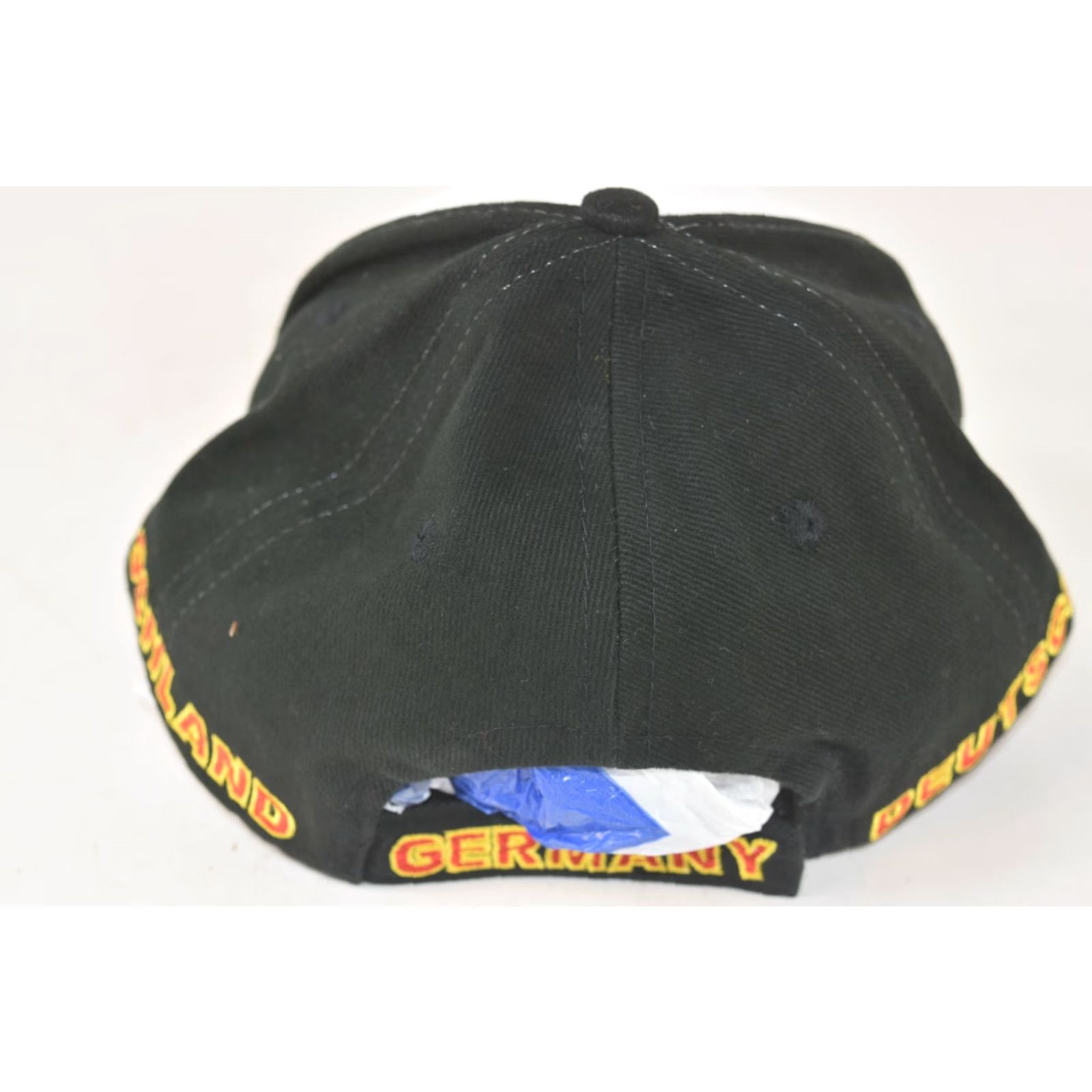 Vintage Deutschland Germany Hildes Souvenir Adjustable Back Cap Hat Black White Yellow Size ONE SIZE - 7 Thumbnail