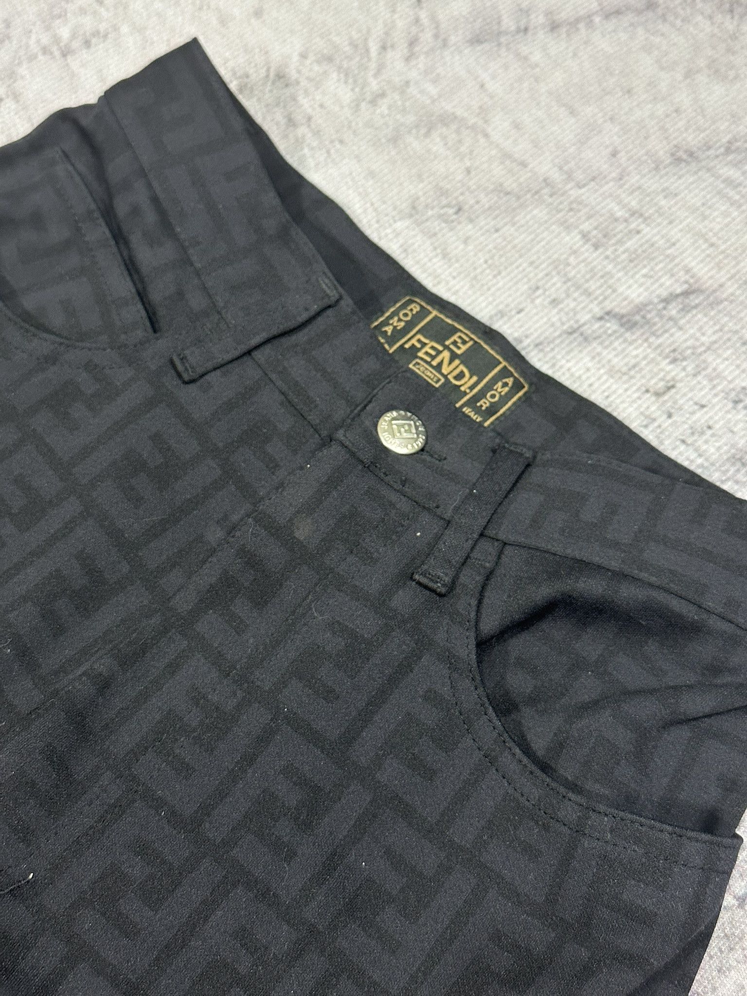 Fendi Fendi Pants Vintage Zucca FF Monogram Logo Black Size 28" / US 6 / IT 42 - 7 Thumbnail