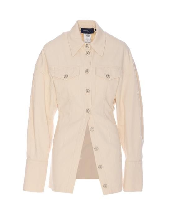 Sportmax SPORTMAX Women Shirts 2512191015600 BIBLIOS 001 Beige Size M / US 6-8 / IT 42-44 - 1 Thumbnail