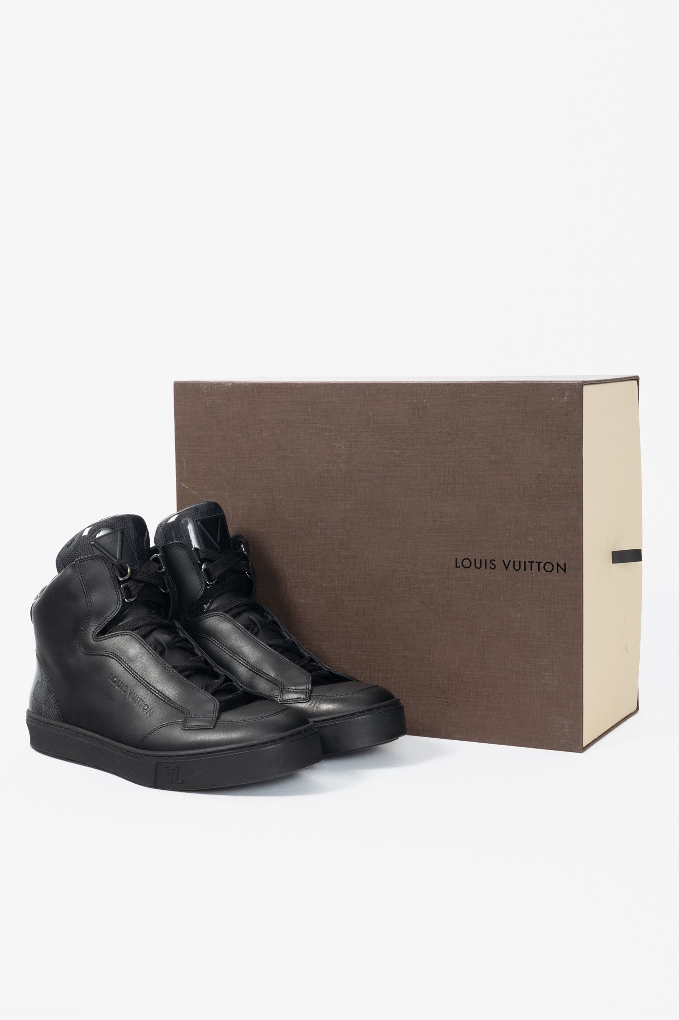 Louis Vuitton Louis Vuitton Speaker Leather & Damier High-Top Sneakers Size US 6 / EU 39 - 12 Thumbnail