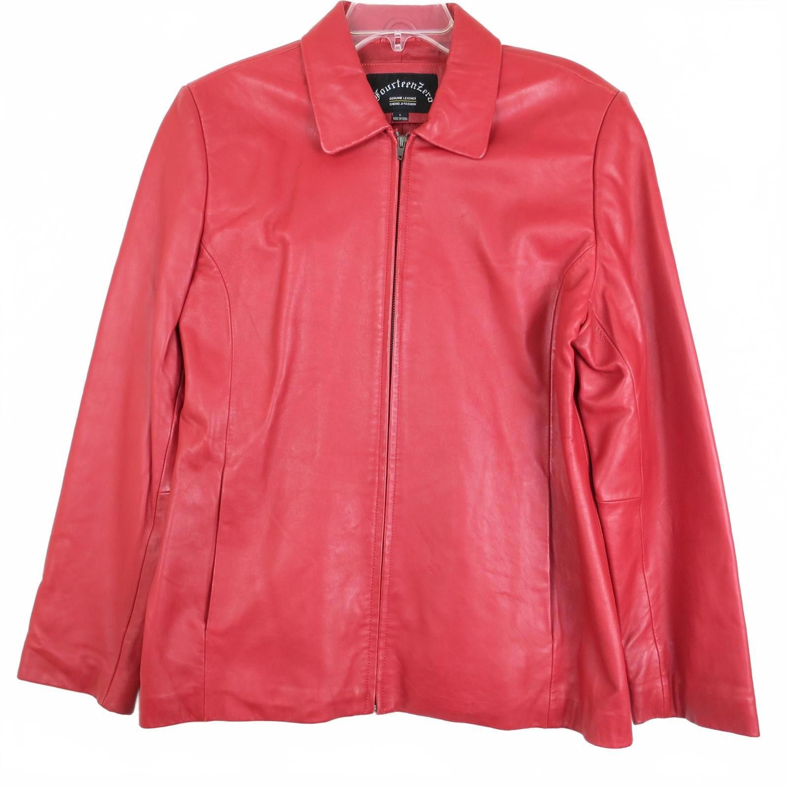 Other FourteenZero Genuine Leather Red Jacket Size L Size L / US 10 / IT 46 - 1 Thumbnail