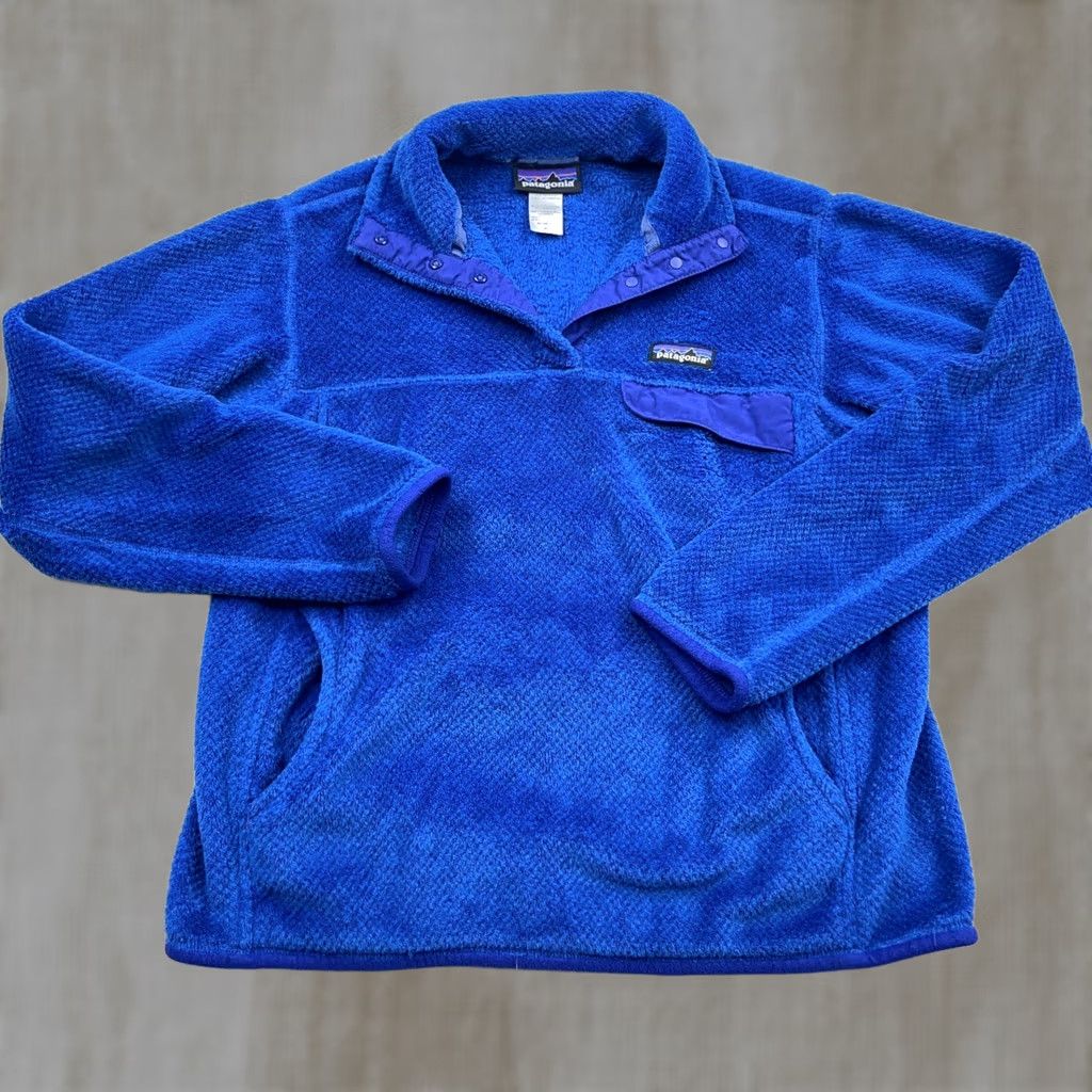 Patagonia Patagonia Sweater Women M Blue Pullover Fleece Better Sweater Pocket Mock Neck Casual Outdoor Preppy Size M / US 6-8 / IT 42-44 - 1 Thumbnail