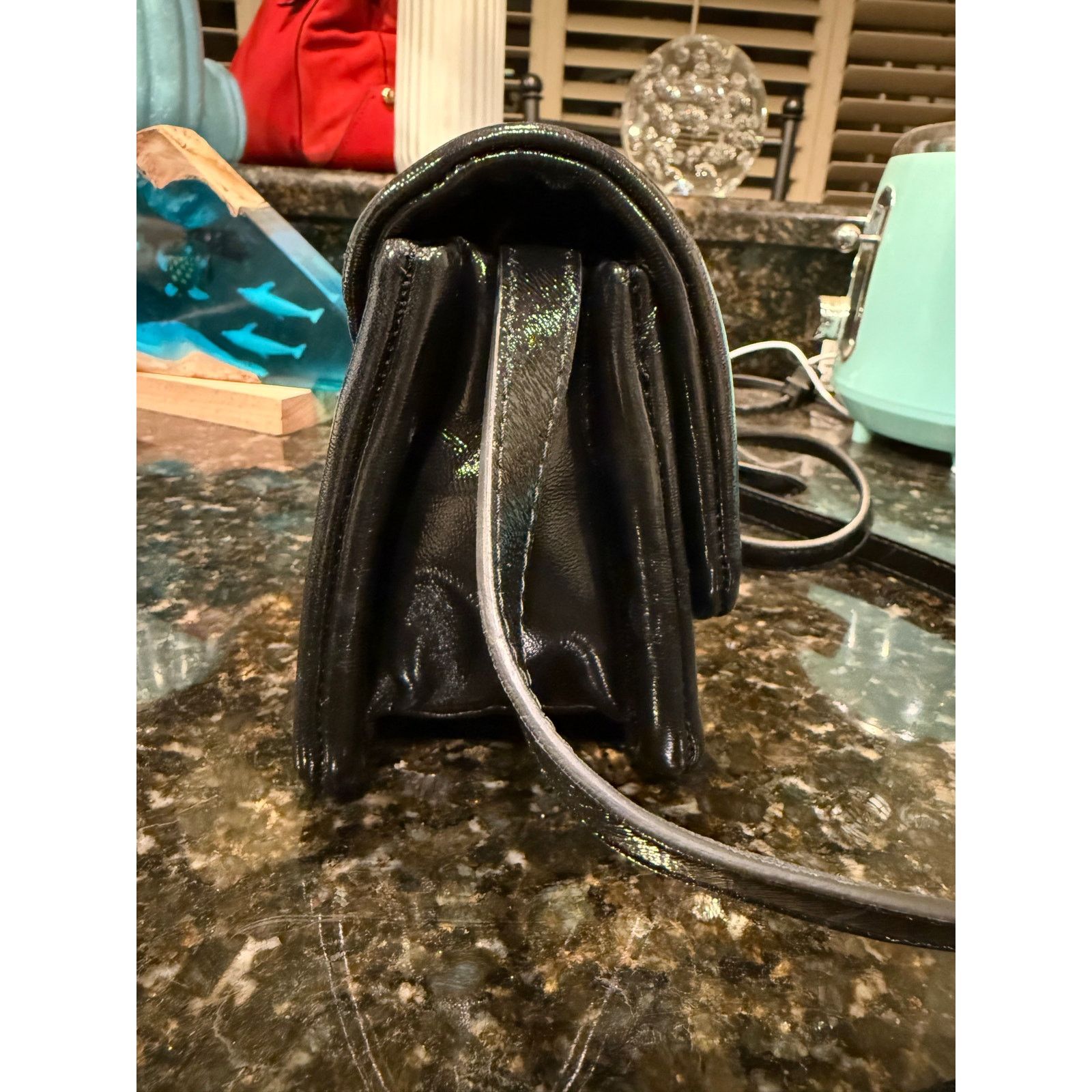 Moschino Moschino Milano M Logo Patent Leather Crossbody Bag Black .. Size ONE SIZE - 5 Thumbnail