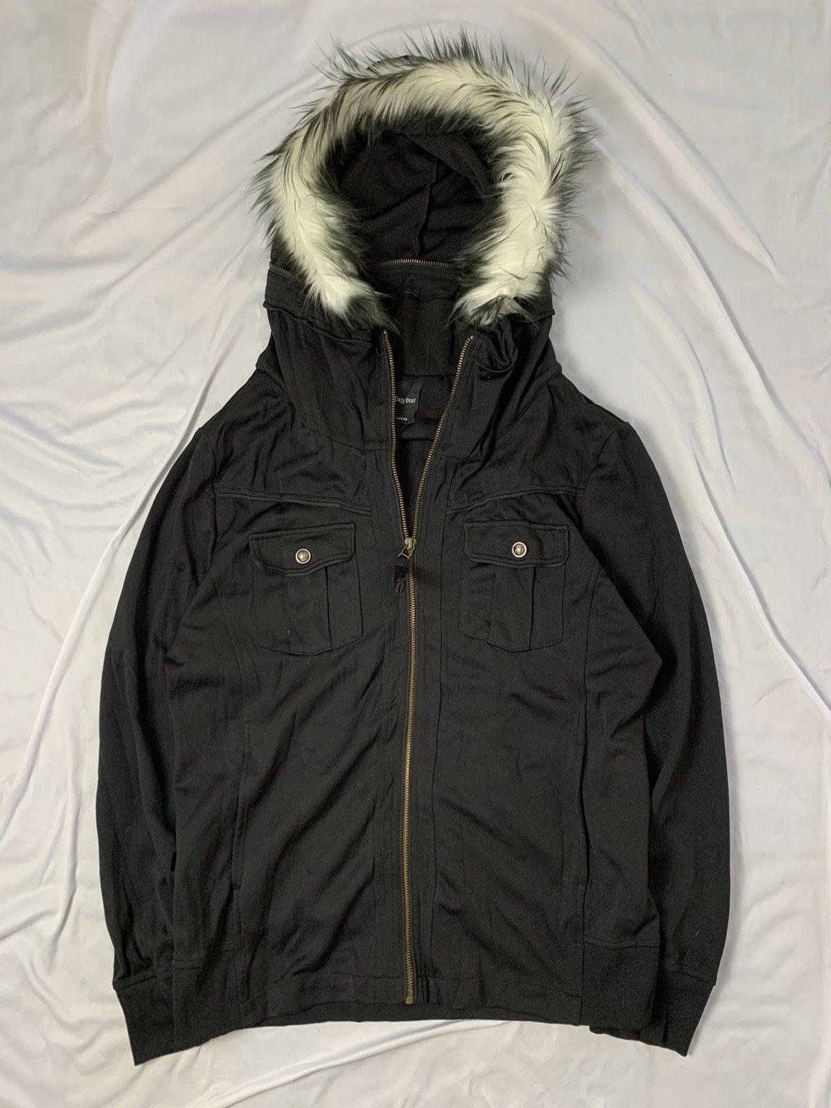 Le Grande Bleu (L.G.B.) Fur hoodie japanese style crazy devil vkei unfefined ifsx Size US L / EU 52-54 / 3 - 2 Thumbnail