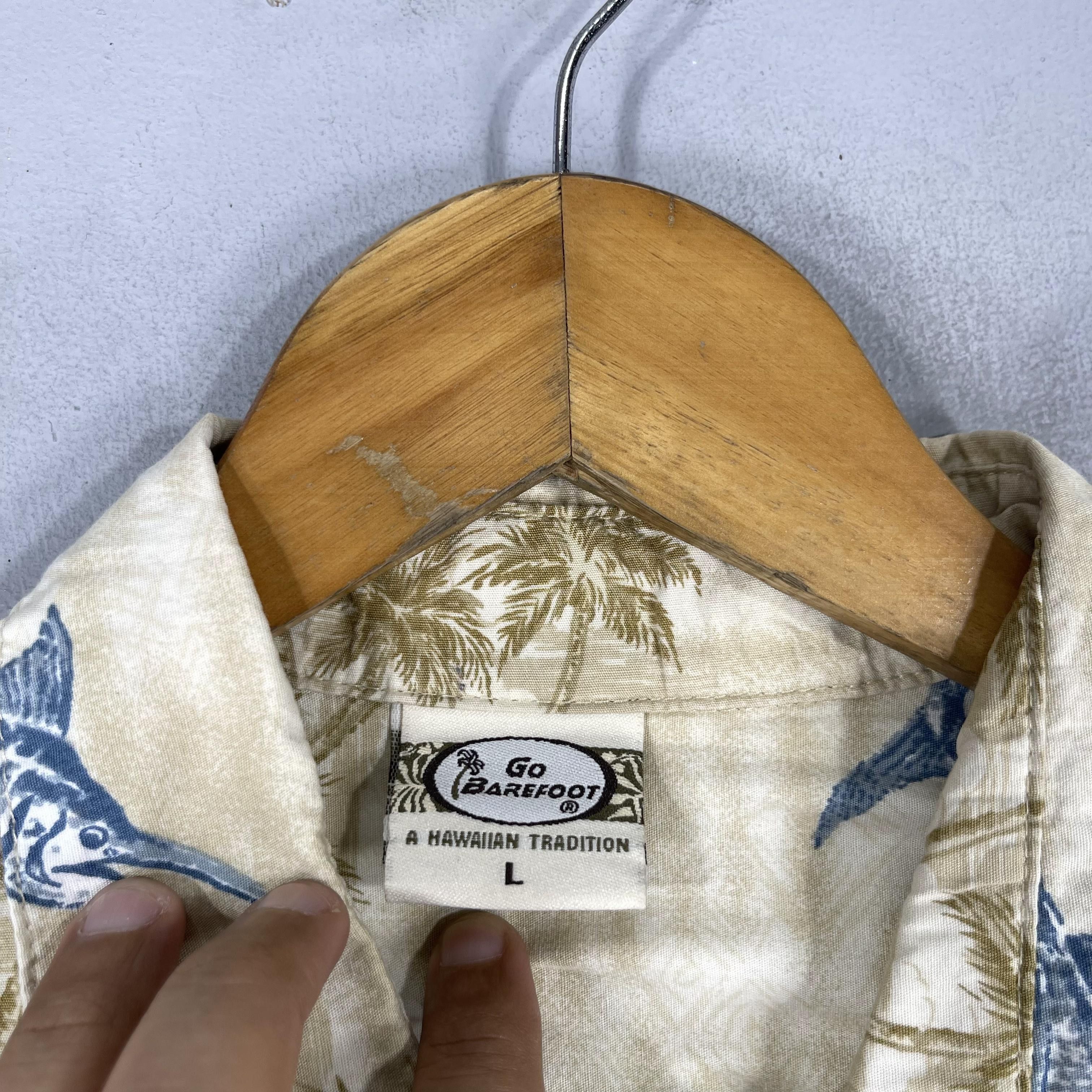 Japanese Brand × Vintage Vintage Hawaiian Aloha Tropical Marlin Fish Printed Shirt Size US L / EU 52-54 / 3 - 5 Thumbnail