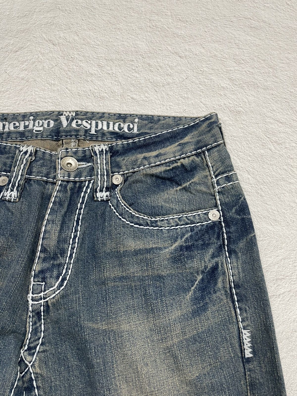 If Six Was Nine 2000s Amerigo Vespucci Faded Denim Size US 30 / EU 46 - 4 Thumbnail