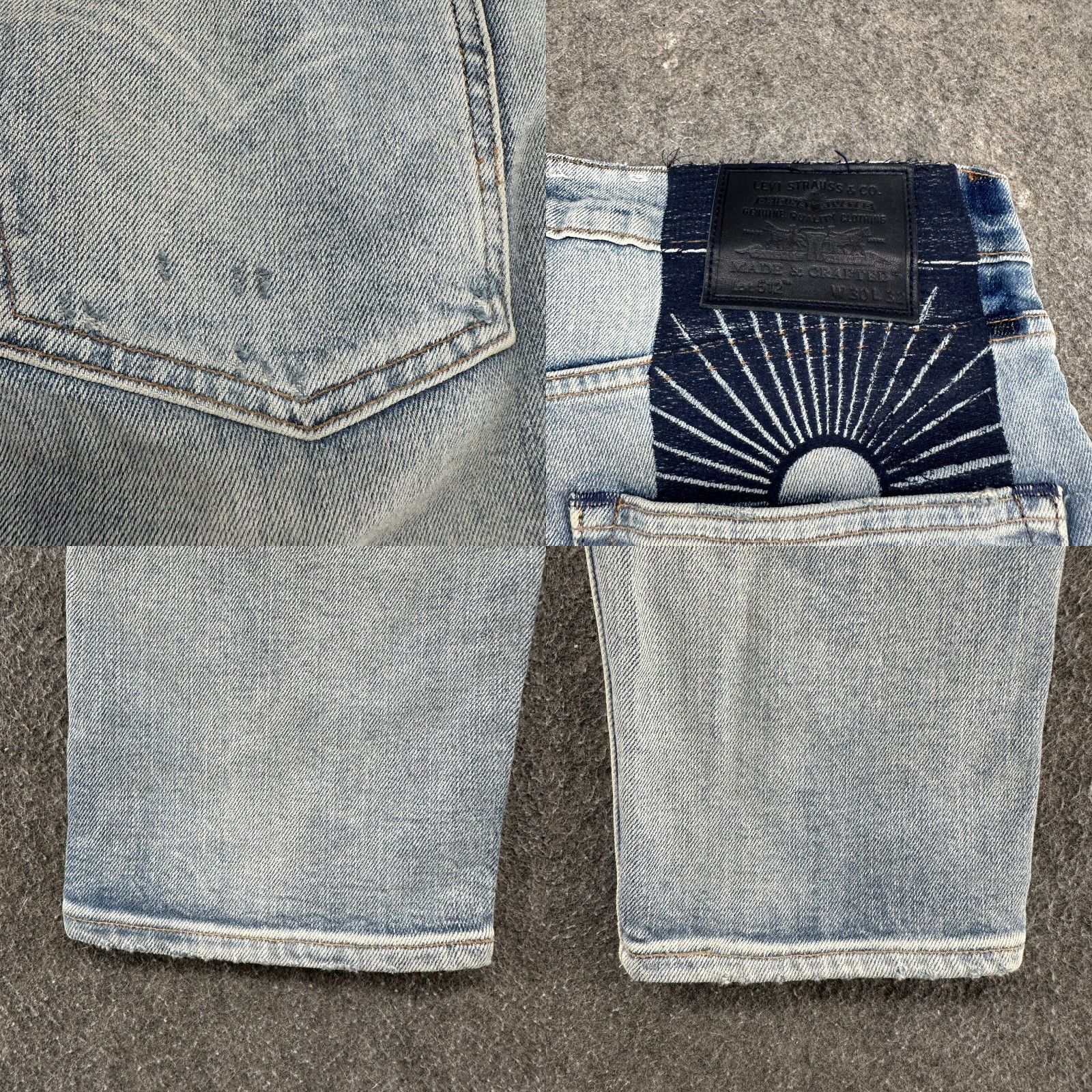 Levi's Levi's 512 Jeans Slim Tapered Light Wash 31x32 Blue Men Regular Denim Cotton Blend Distressed 5-Pocket Jeans Mens Sl… Size US 31 - 10 Thumbnail