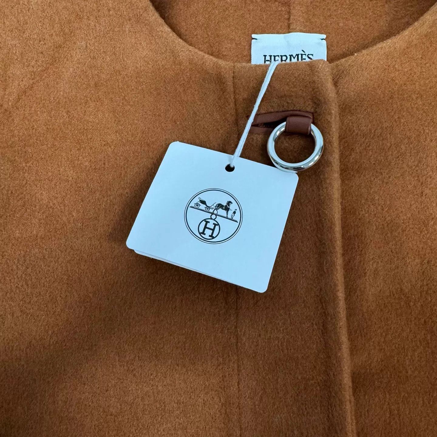 Hermes Hermes Cognac crew short cashmere coat 38 NWT Size S / US 4 / IT 40 - 5 Thumbnail