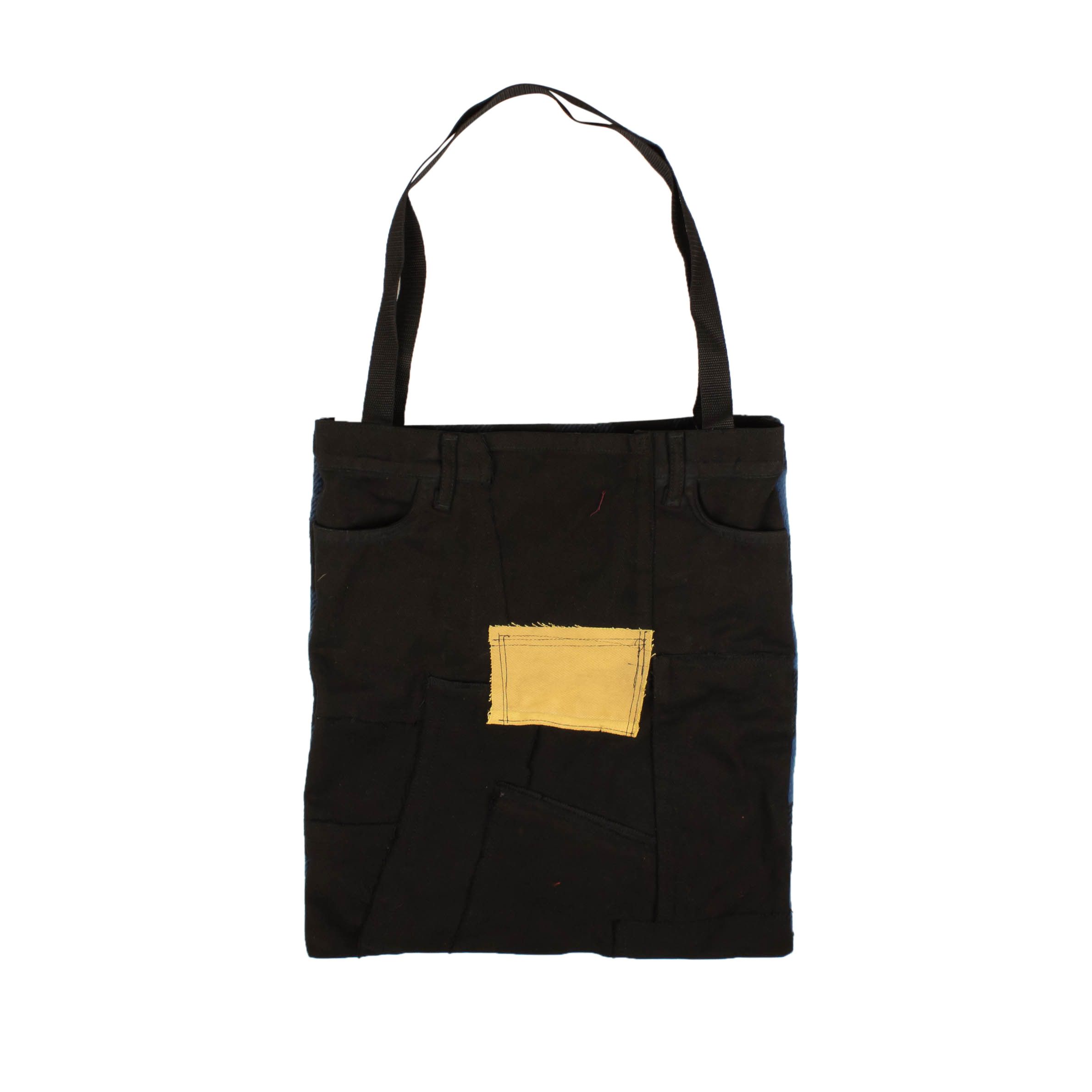 424 Black & Blue Flannel Patched Tote Bag Size OS Size ONE SIZE - 1 Thumbnail