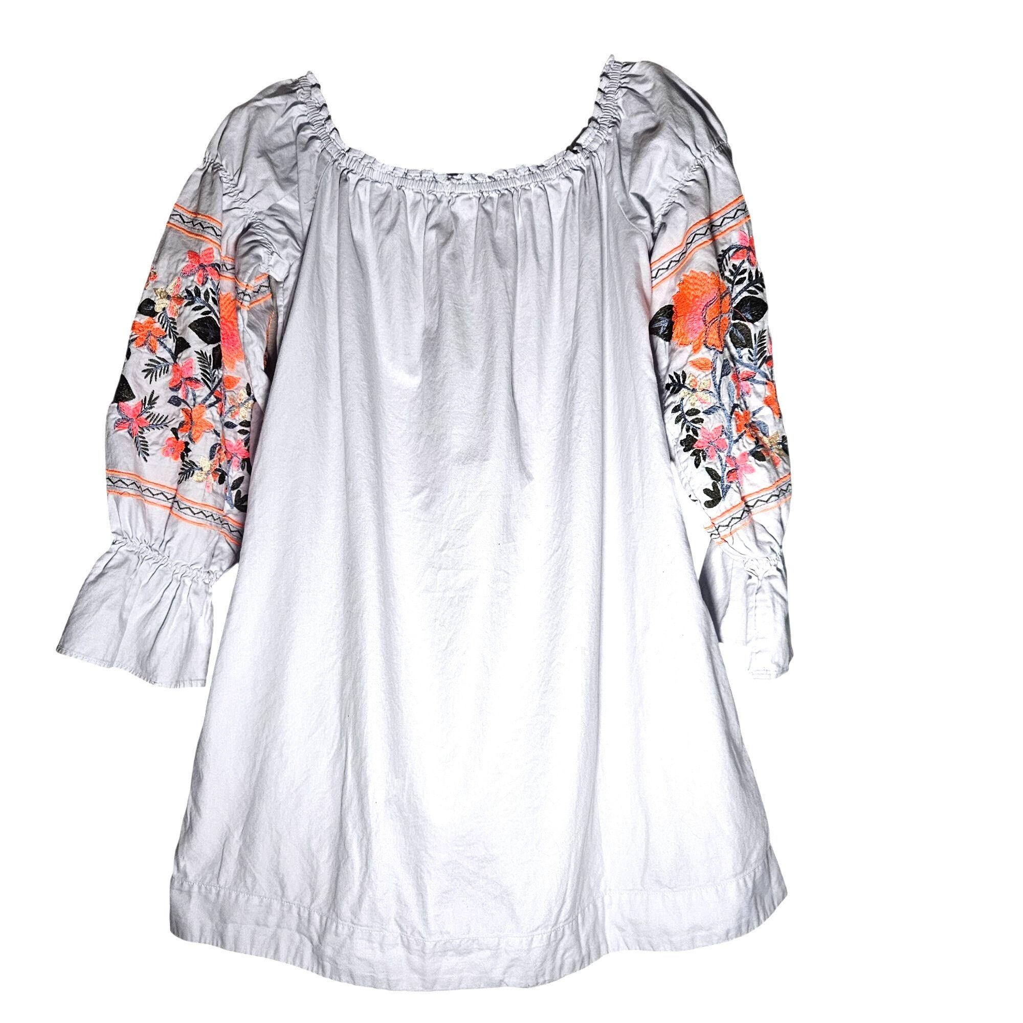 Free People Free People Fleur Du Jour Dress White Floral Embroidery Smal Size S / US 4 / IT 40 - 3 Thumbnail