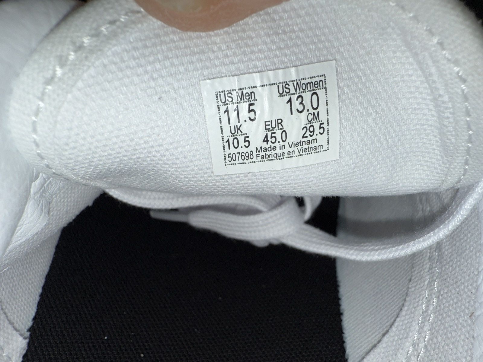 Vans Vans Era Classic Tumble “True White” Leather NEW w/ BOX 11.5 Size US 11.5 / EU 44-45 - 15 Thumbnail