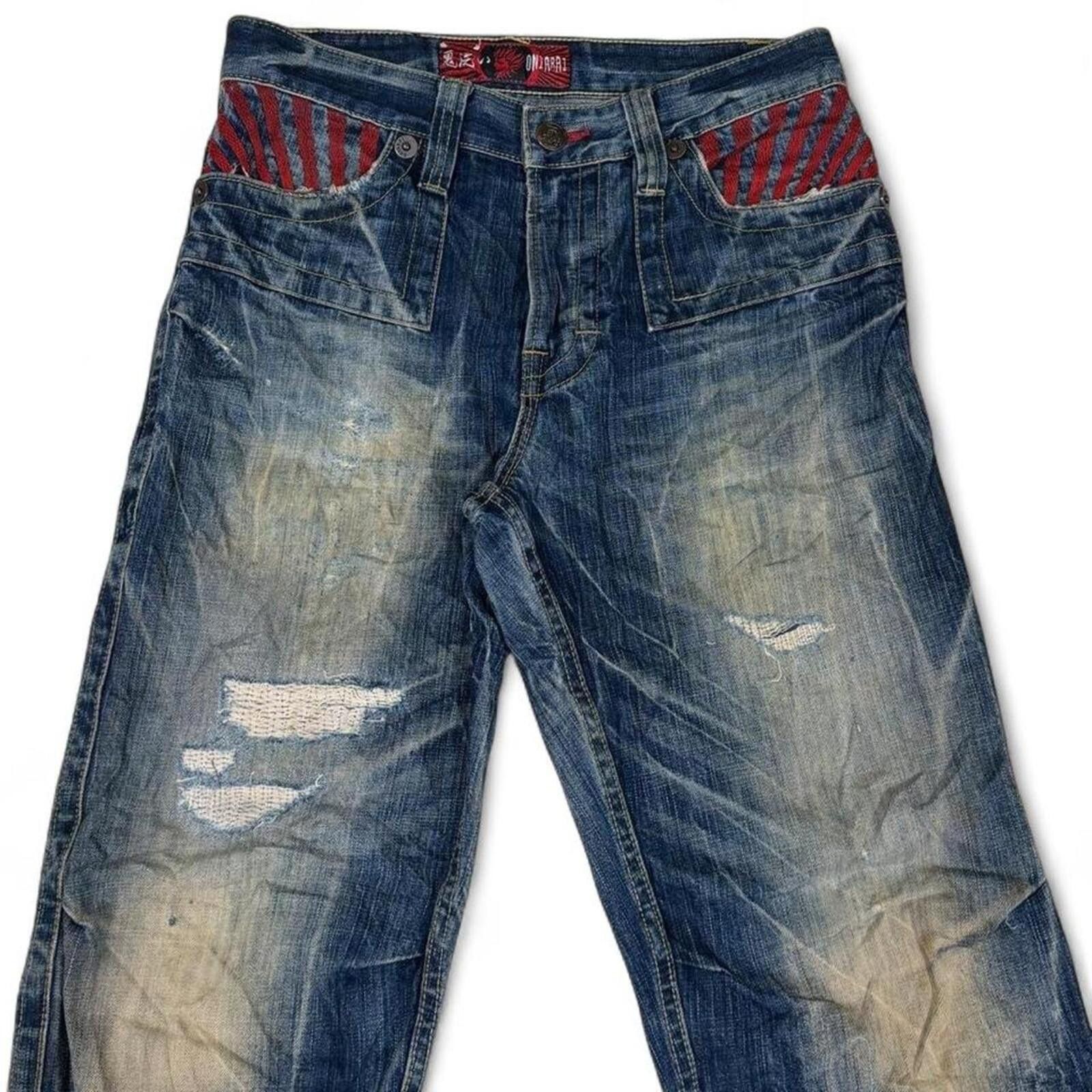 True Religion VINTAGE ONIARAI MUD WASH AND EMBROIDERY LOGO ON BACK DENIM Size US 30 / EU 46 - 5 Thumbnail