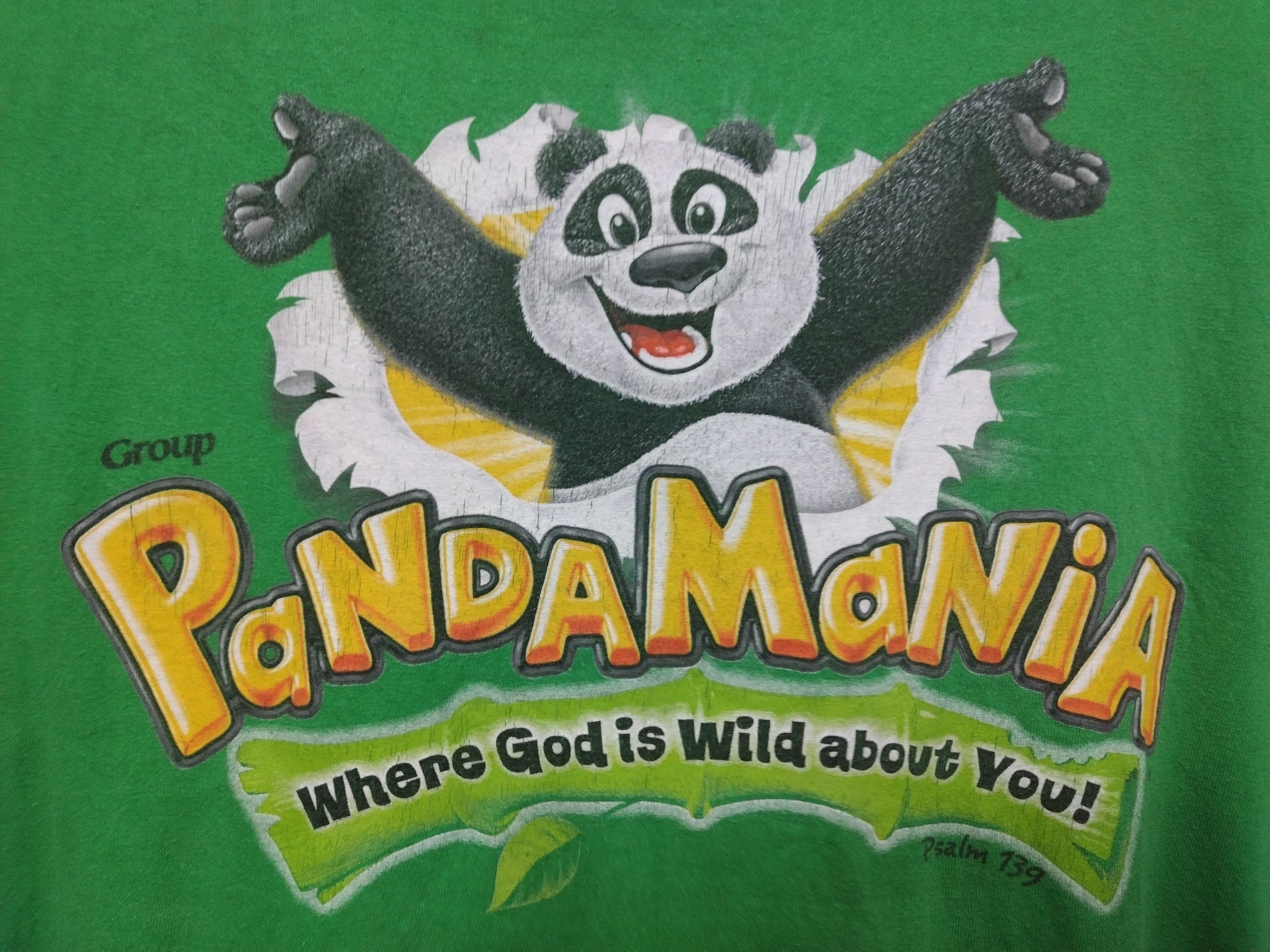 Fruit Of The Loom Sunfaded Fruit of the loom VIP PANDA MANIA T-Shirt Green Size US L / EU 52-54 / 3 - 10 Thumbnail