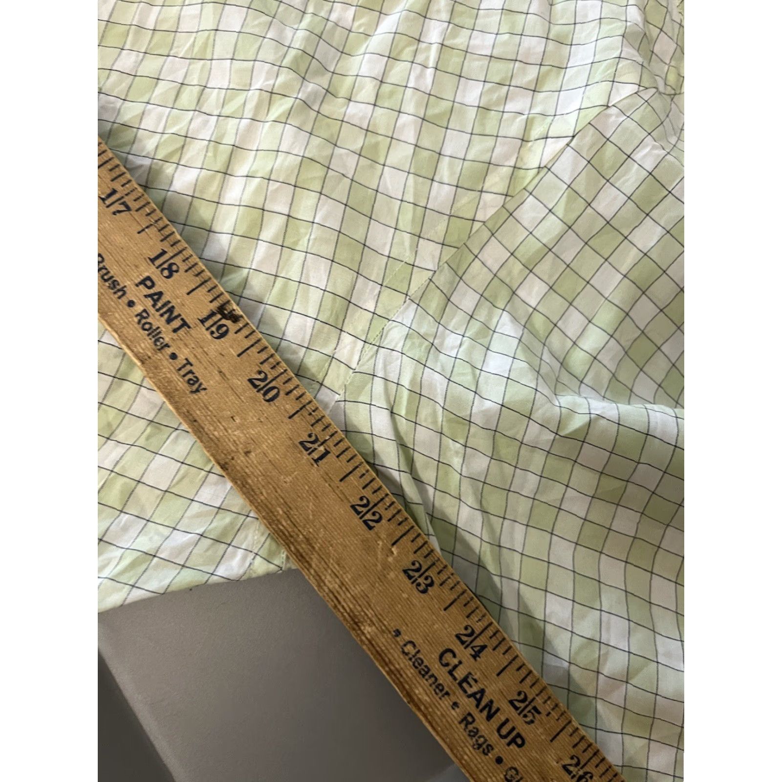 Banana Republic VINTAGE Banana Republic Men's Shirt Long Sleeve Button-Up Check Slim Green Large Size US L / EU 52-54 / 3 - 5 Thumbnail
