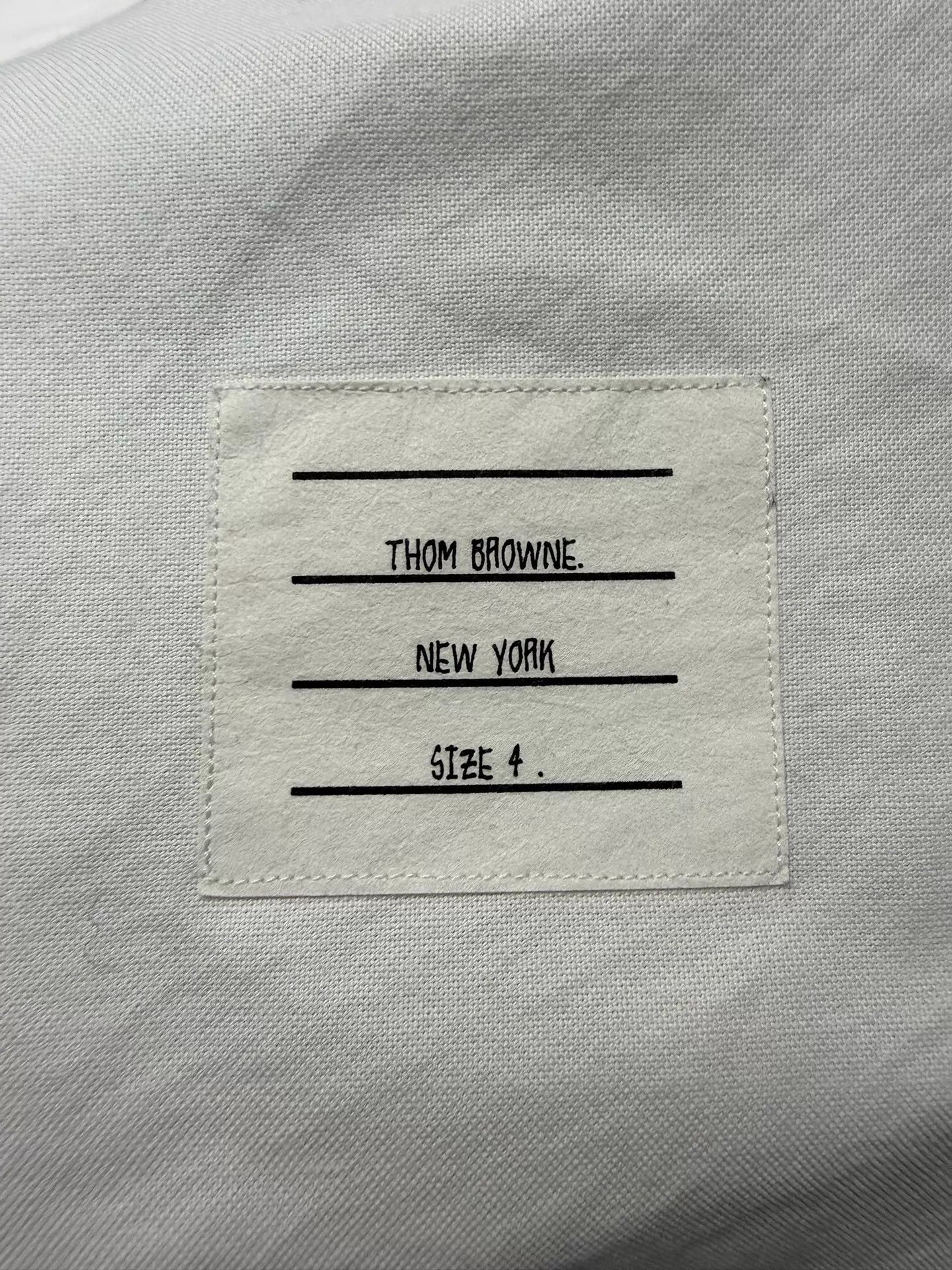 Thom Browne Thom Browne M Classic 3-Color Placket Shirt White Size4 Size US XL / EU 56 / 4 - 4 Thumbnail