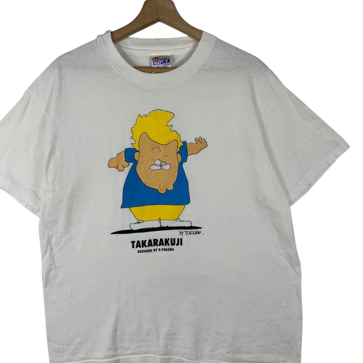 Vintage Vintage 90’ TAKARUJI LOTTERY G. TOKORO Illustration Tee Size US L / EU 52-54 / 3 - 3 Thumbnail