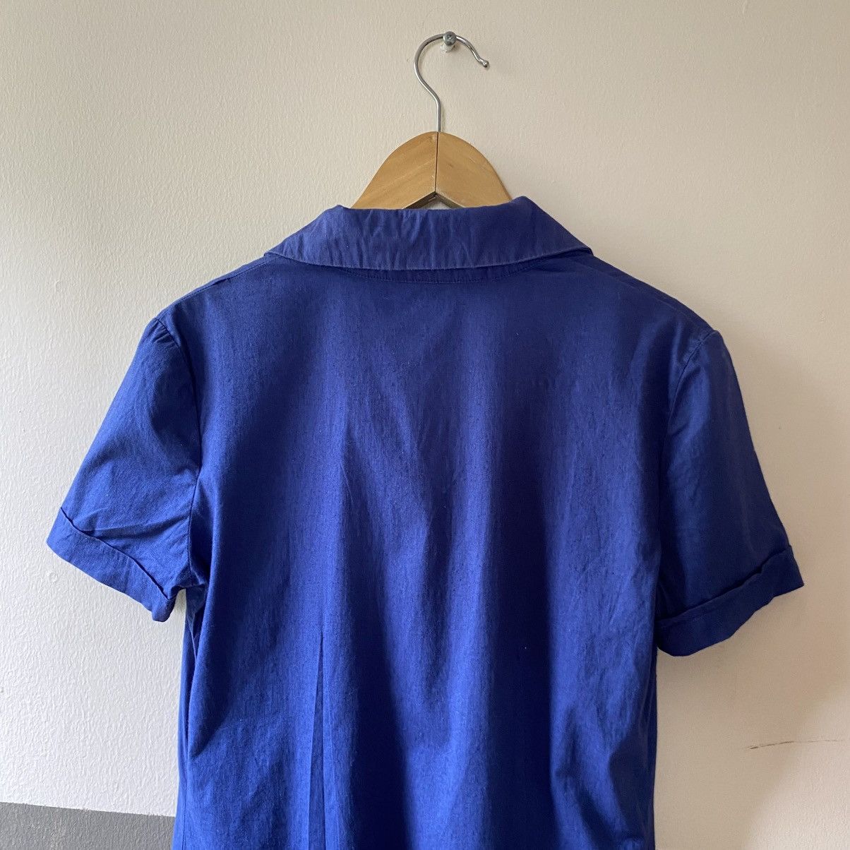 Isabel Marant ISABEL MARANT Royal Blue Short Sleeve Collared Dress Size M / US 6-8 / IT 42-44 - 14 Thumbnail