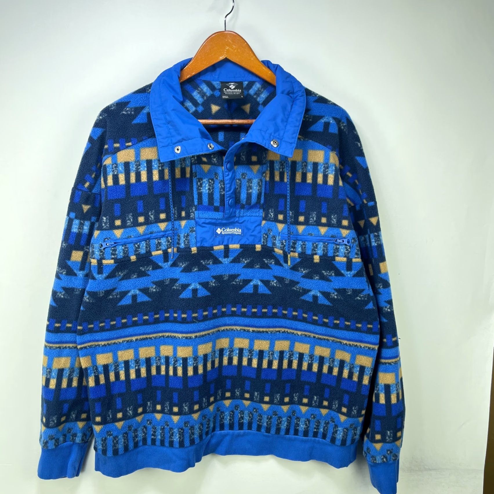 Vintage VINTAGE Columbia Powder Keg Fleece Aztec Sweater Large Size US L / EU 52-54 / 3 - 2 Thumbnail
