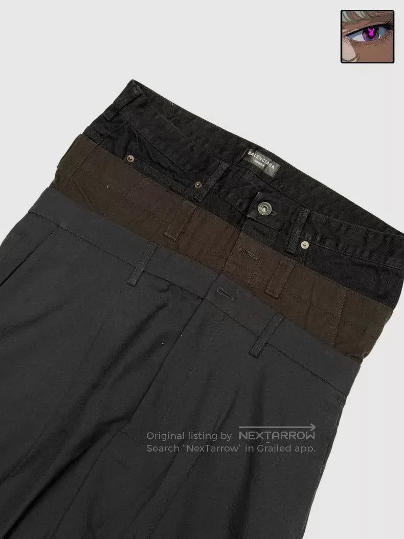 Balenciaga Balenciaga size S Triple waist denim dress pants Size US 27 - 3 Thumbnail