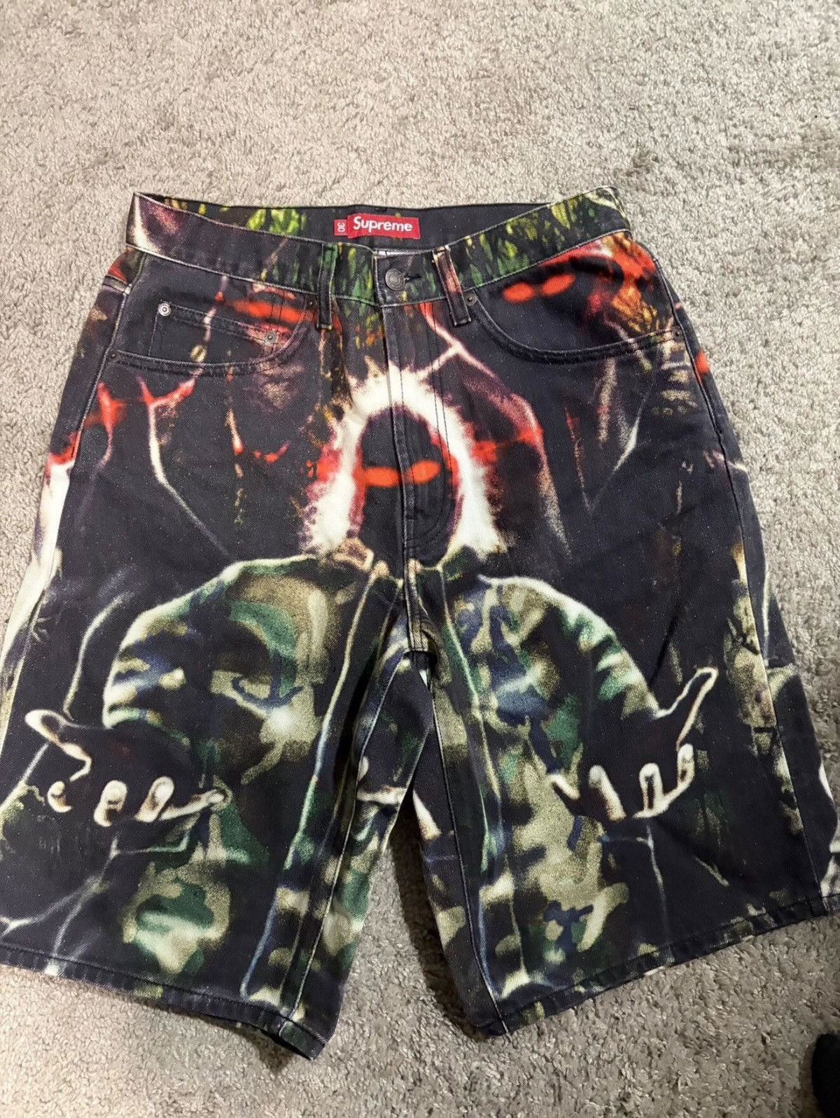 Supreme Supreme Art Dealer Shadow Baggy Denim Shorts | Grailed
