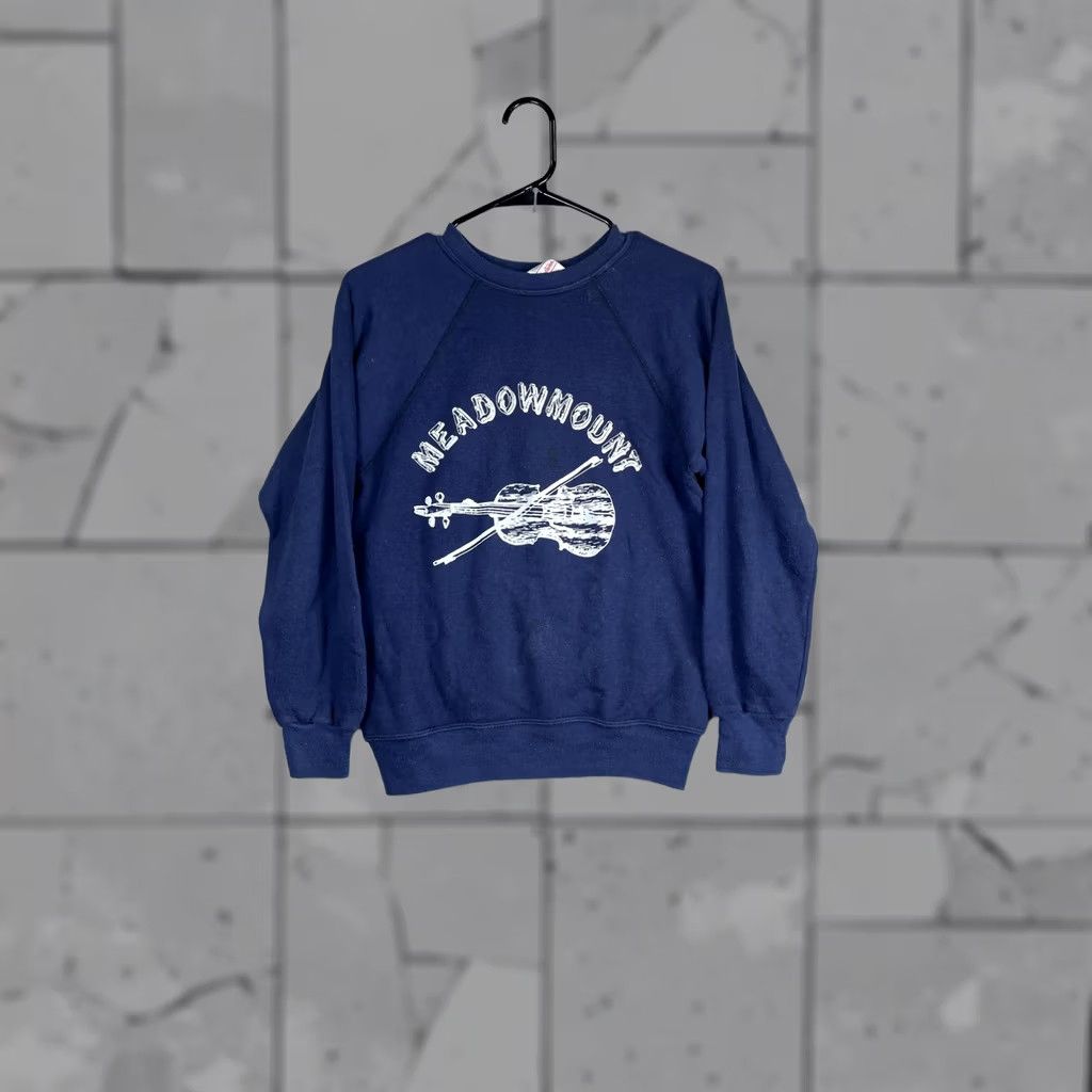 Vintage VINTAGE Sportswear Sweatshirt Mens Small Blue Meadowmount Violin Music Graphic Size US S / EU 44-46 / 1 - 1 Thumbnail