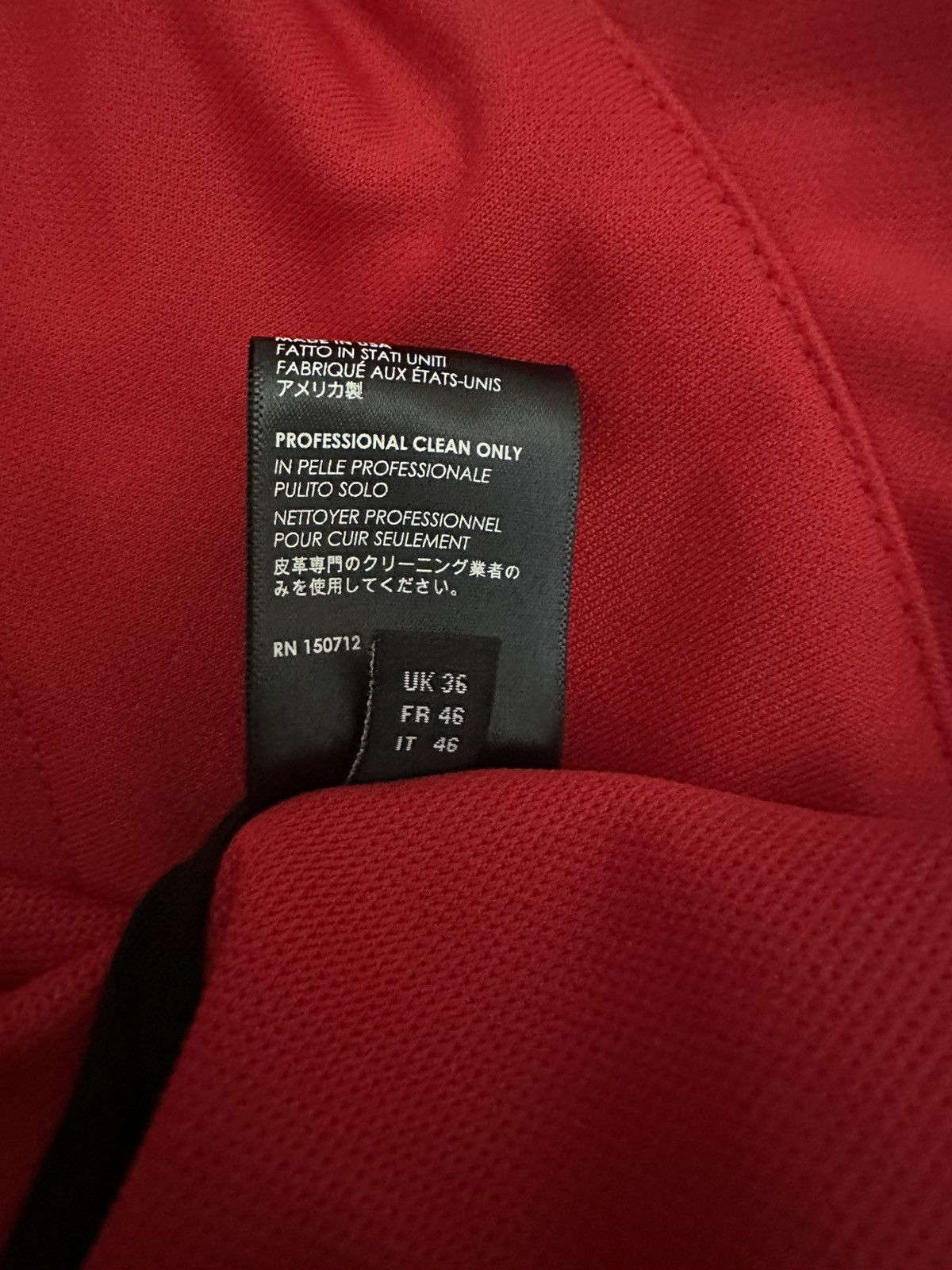 Amiri Amiri leather trim red track jacket size small Size US S / EU 44-46 / 1 - 7 Thumbnail