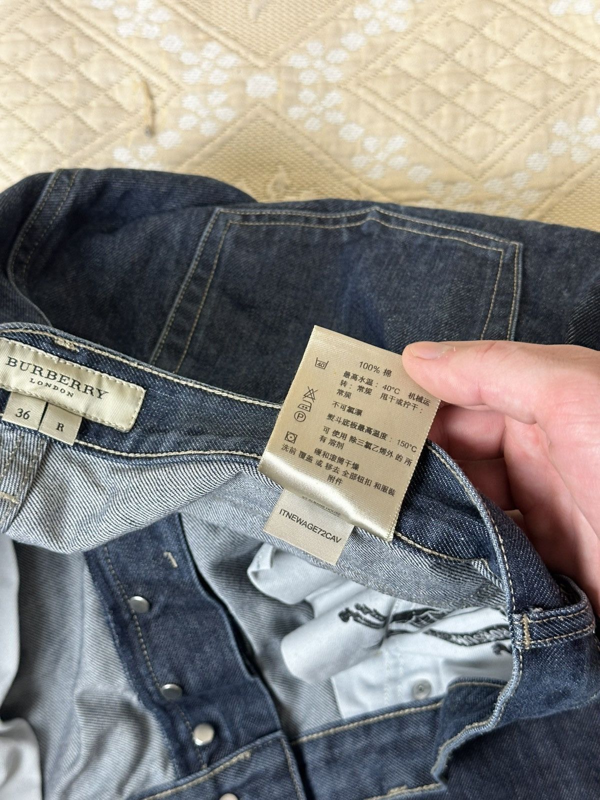 Burberry 🔥 Burberry London Vintage Blue Denim Pants Jeans Trousers Size US 36 / EU 52 - 7 Thumbnail
