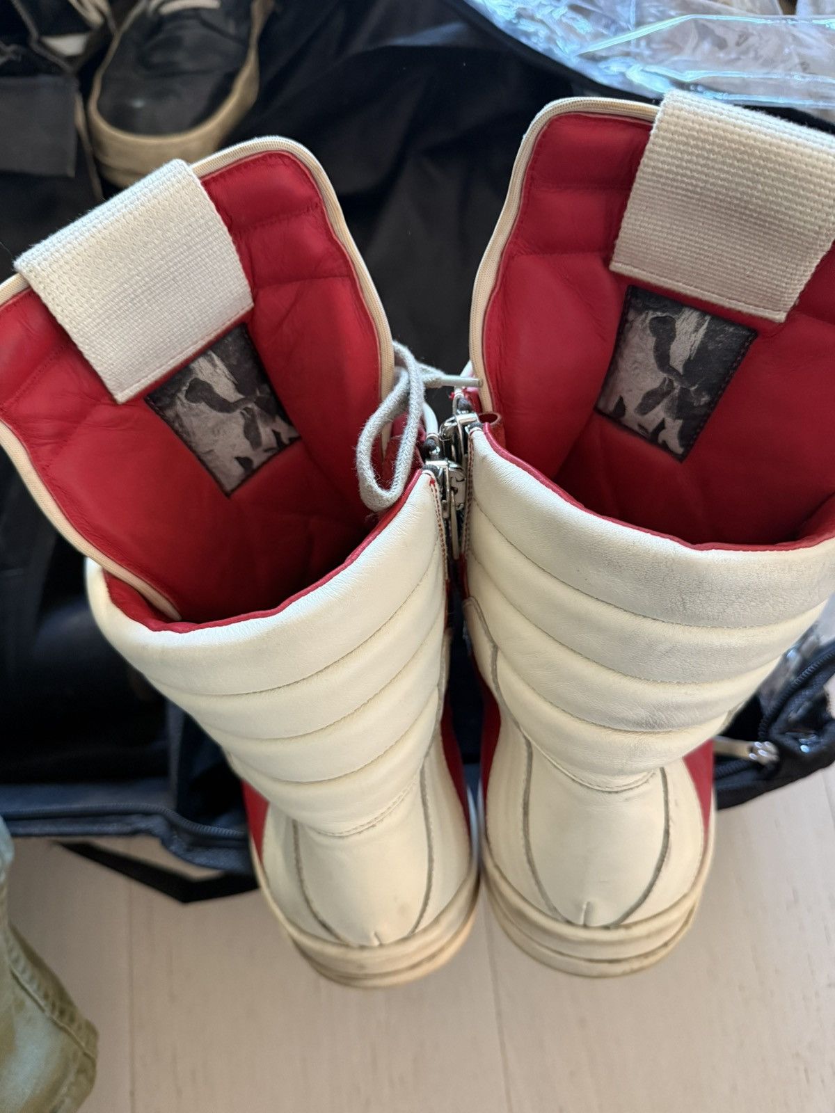 Rick Owens Rick Owens Geobaskets Rare Red Size US 11 / EU 44 - 7 Thumbnail