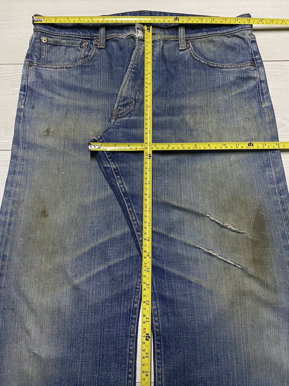 Japanese Brand Vintage Japanese Brand Mud Wash Distressed Baggy Jeans Size US 36 / EU 52 - 12 Thumbnail