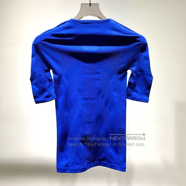 Balenciaga Balenciaga Blue Chest Logo Tight Short Sleeve Size XS / US 0-2 / IT 36-38 - 7 Thumbnail