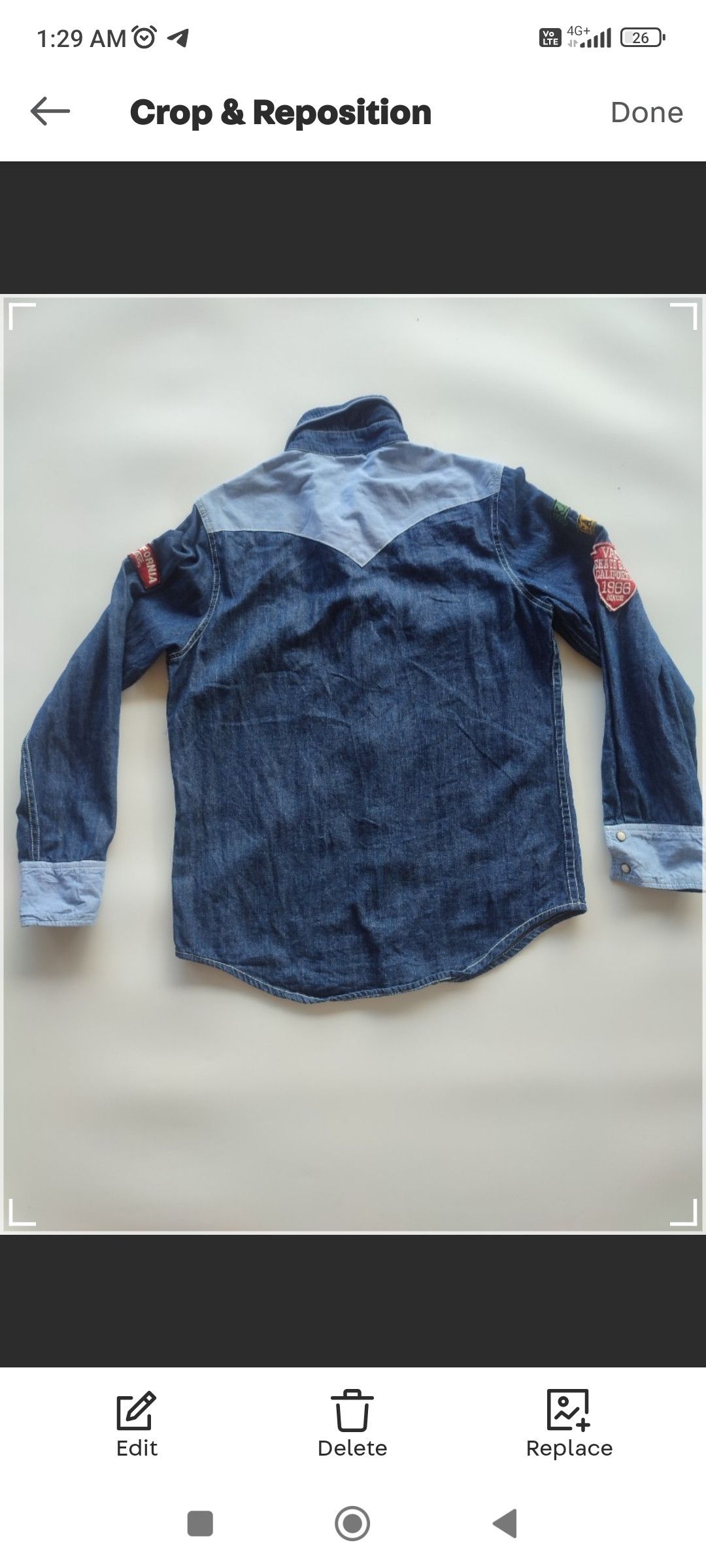 Vans VANS LONGSLEEVE DENIM SHIRT Size US M / EU 48-50 / 2 - 5 Thumbnail