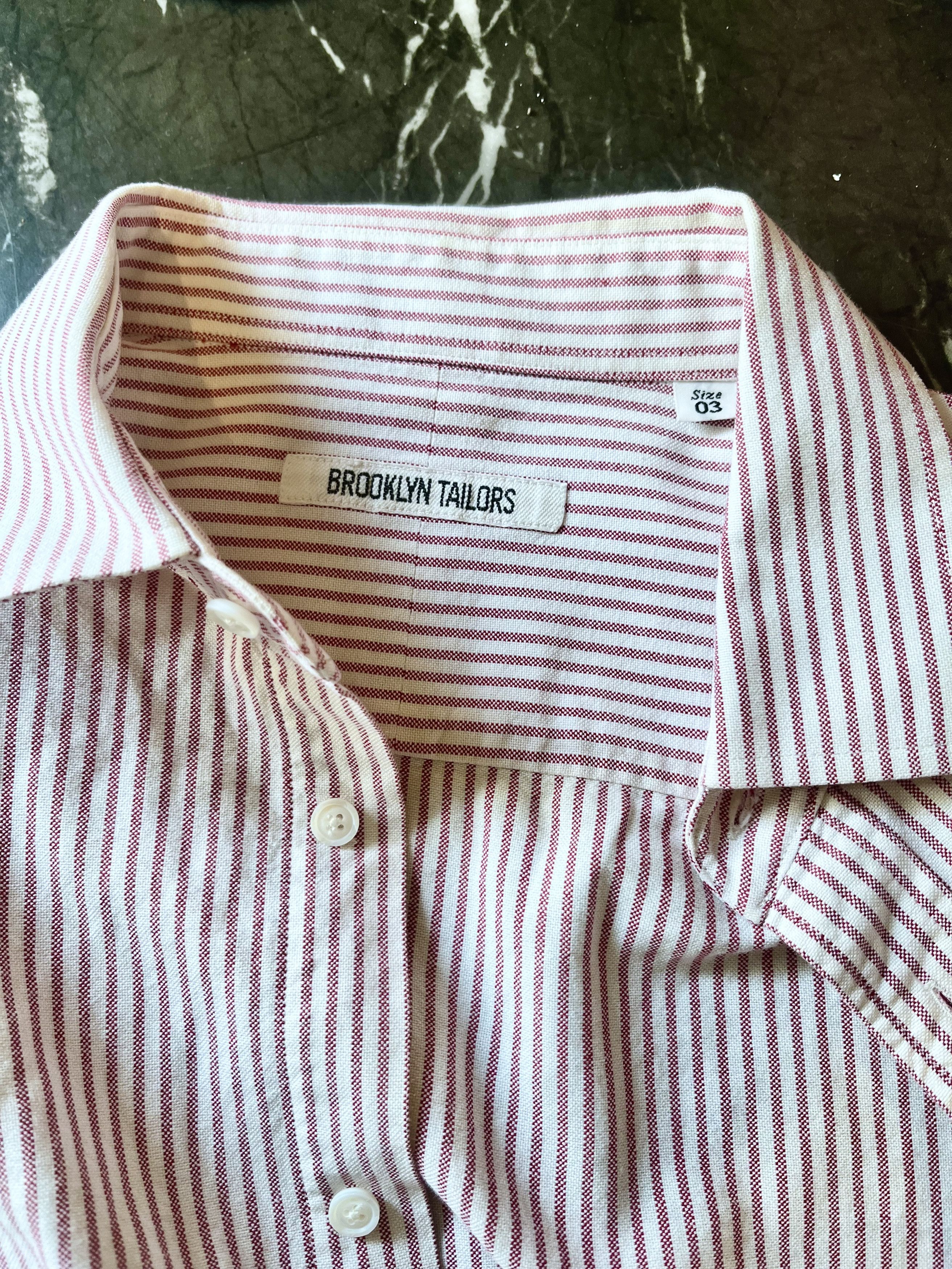 Brooklyn Tailors Brooklyn Tailors 100% Cotton Slim Pinstripe Shirt Size US M / EU 48-50 / 2 - 4 Thumbnail