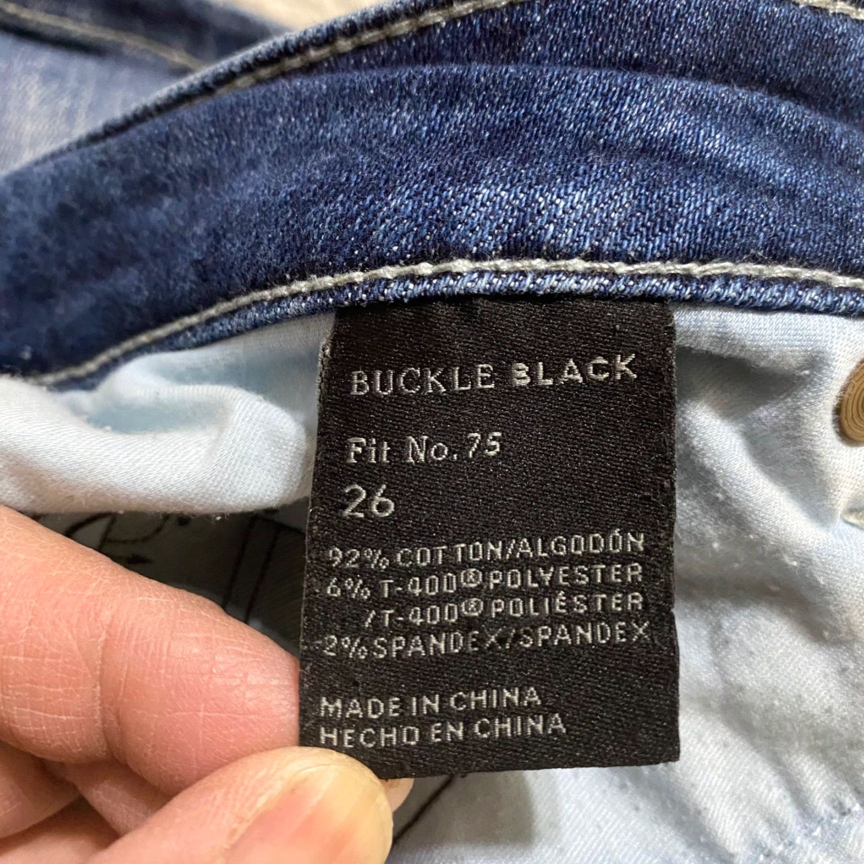 Vintage Buckle Blue Denim Buckle Womens 26 Jeans Shorts High Rise Cut-Off 5 Inseam 5" Vintage No Size 26" / US 2 / IT 38 - 4 Thumbnail