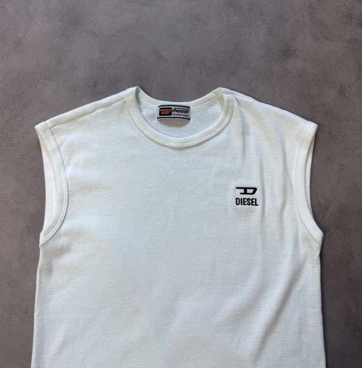 Diesel Vintage Diesel Sleeveless T-Shirt White Men's Size:M Y2K Size US M / EU 48-50 / 2 - 2 Thumbnail