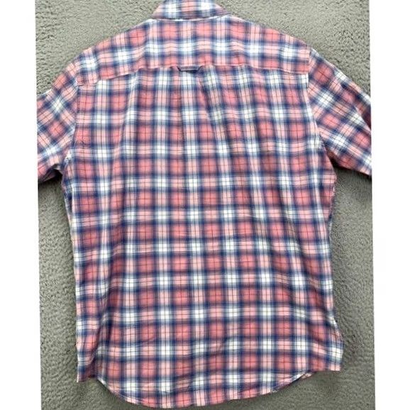 American Eagle Outfitters American Eagle Shirt Adult Medium Pink Blue Plaid Button Up Mens Size US M / EU 48-50 / 2 - 2 Thumbnail
