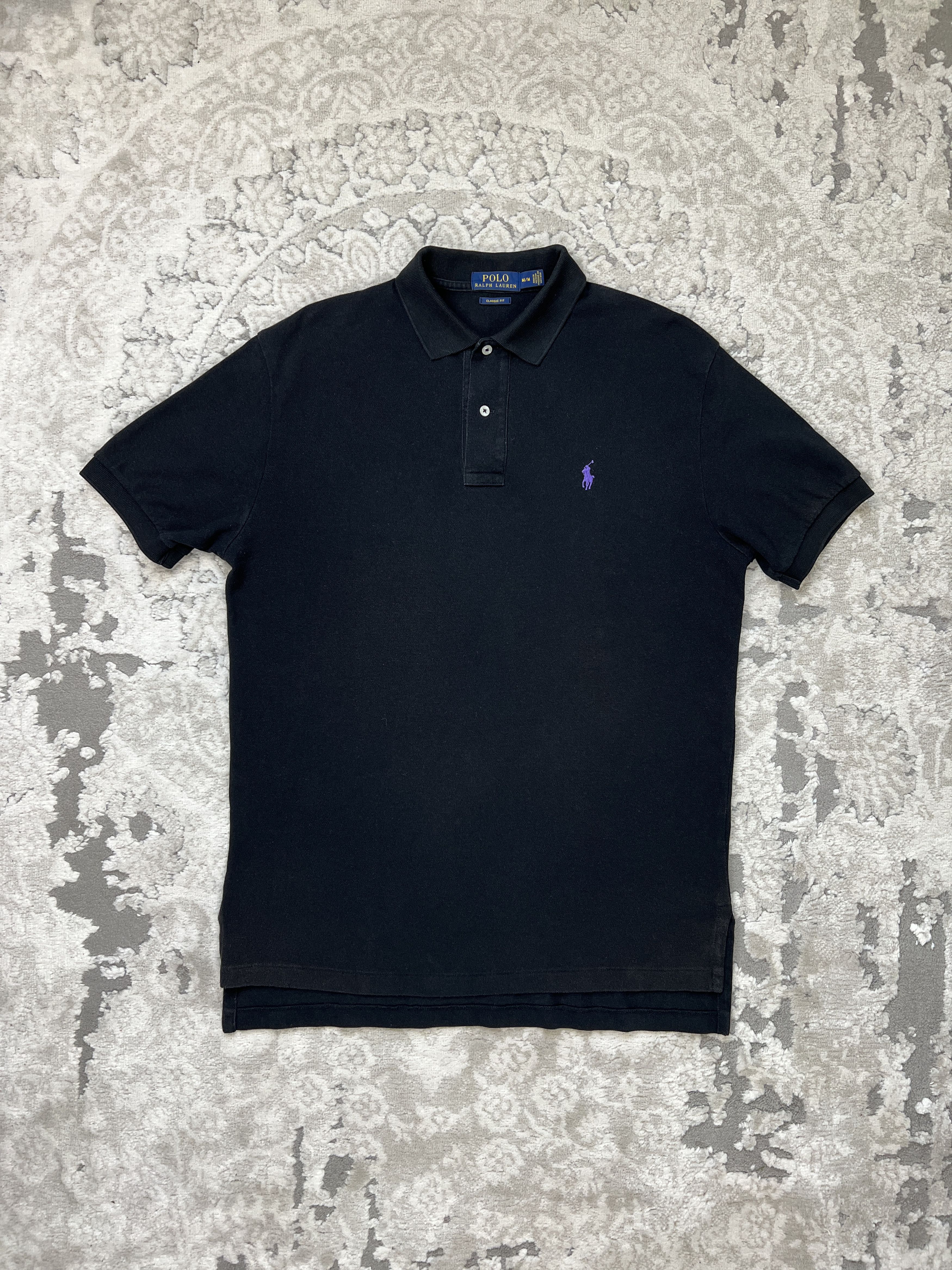 Polo Ralph Lauren Polo Ralph Lauren Classic Fit Black Polo Shirt - Purple Pony Size US M / EU 48-50 / 2 - 1 Thumbnail