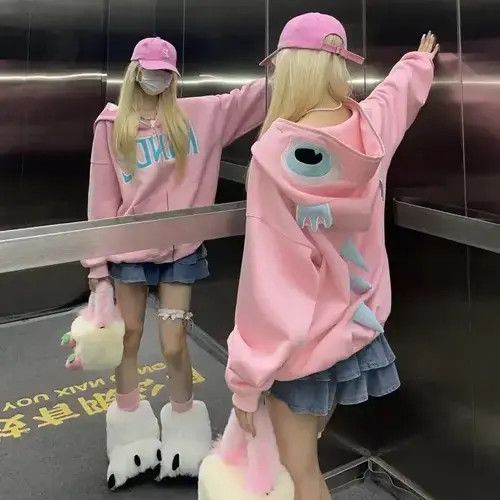Japanese Brand × Vintage New Dinosaur Sweatshirt Oversized Autumn and Winter Gothic Size ONE SIZE - 2 Thumbnail