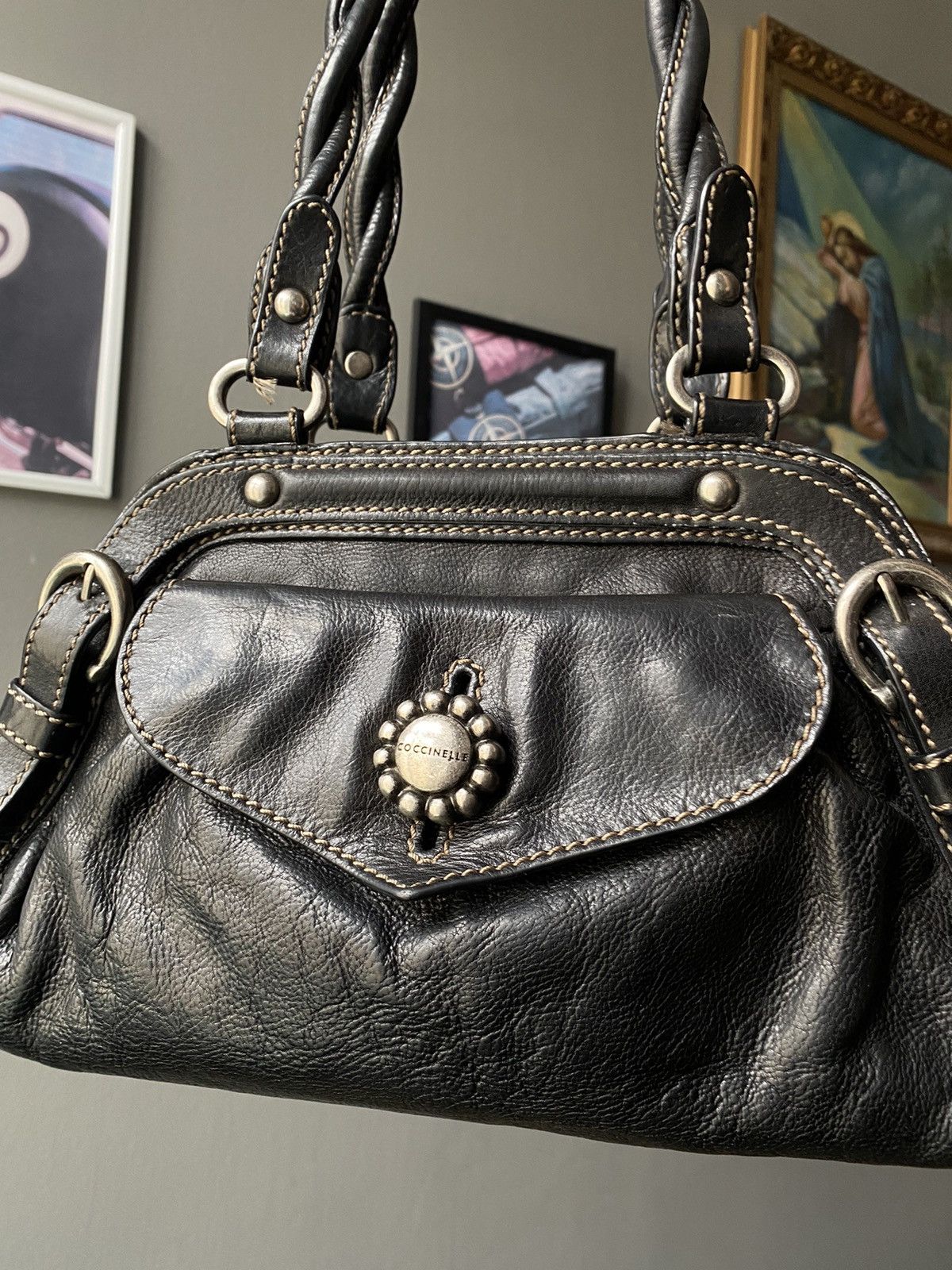 Vintage Avant Garde Style Leather Beg Coccinelle Size ONE SIZE - 9 Thumbnail