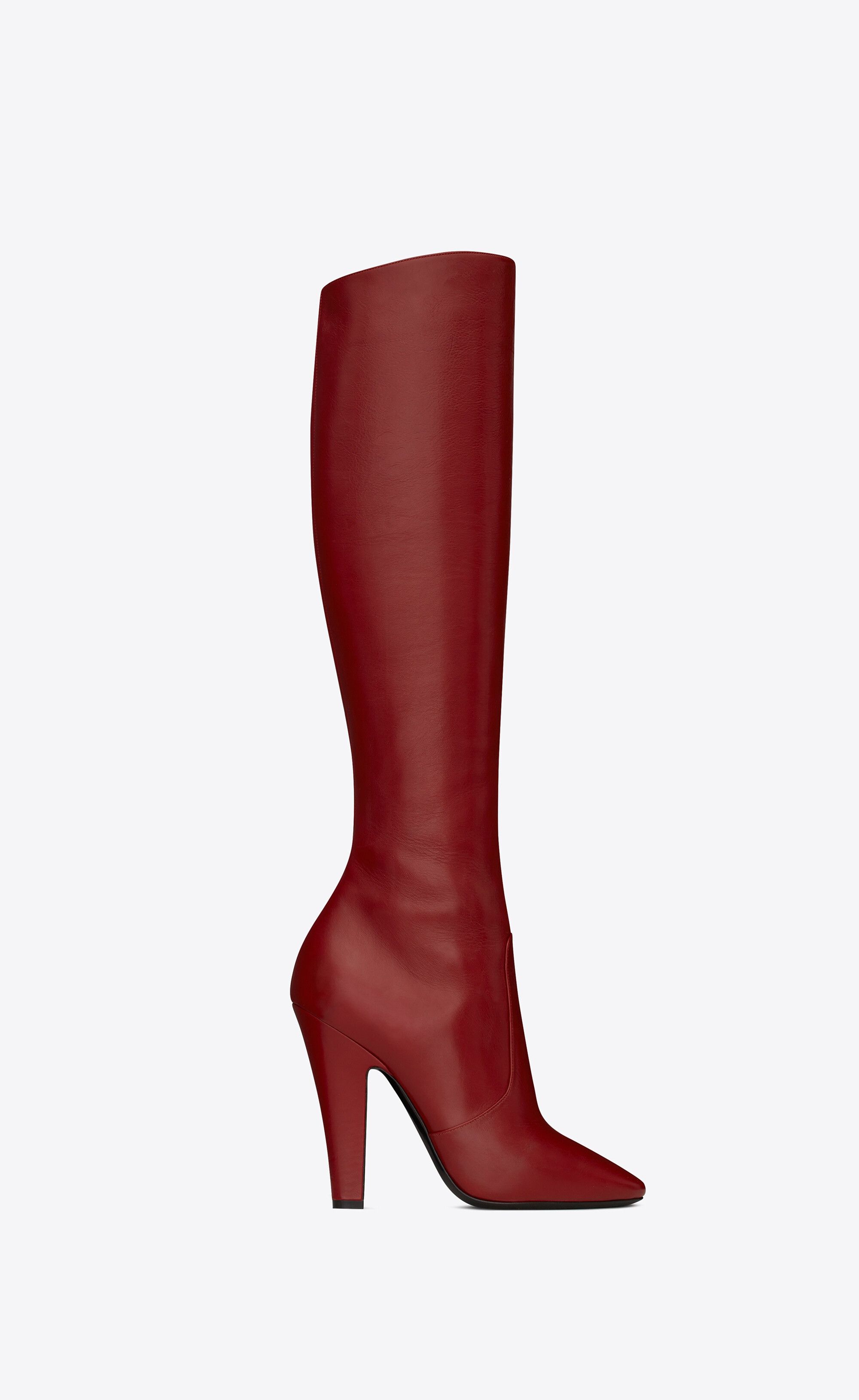 Saint Laurent Paris o1bcso1str0125 68 Boots In Smooth Leather in Red Size US 7 / IT 37 - 1 Thumbnail