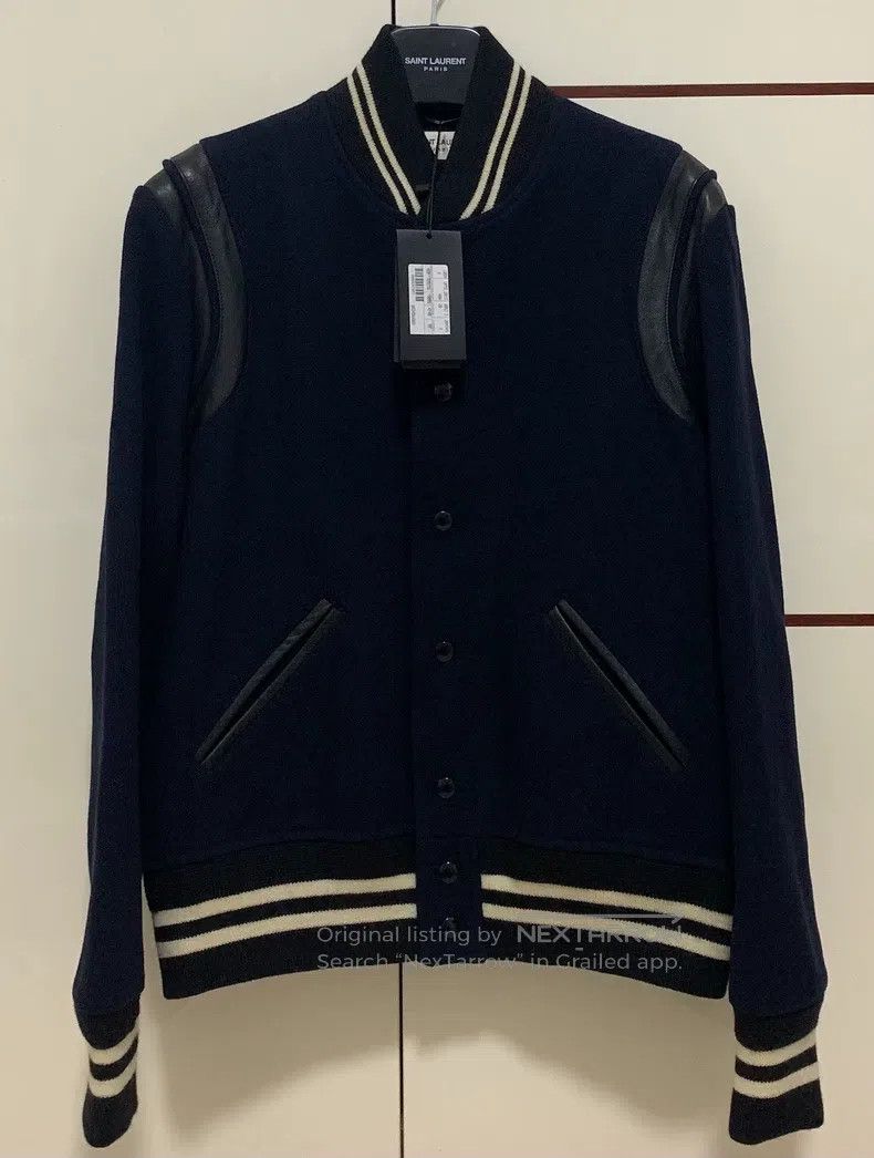 Saint Laurent Paris Saint Laurent Paris First-year deep blue wool and leather Size US M / EU 48-50 / 2 - 1 Thumbnail